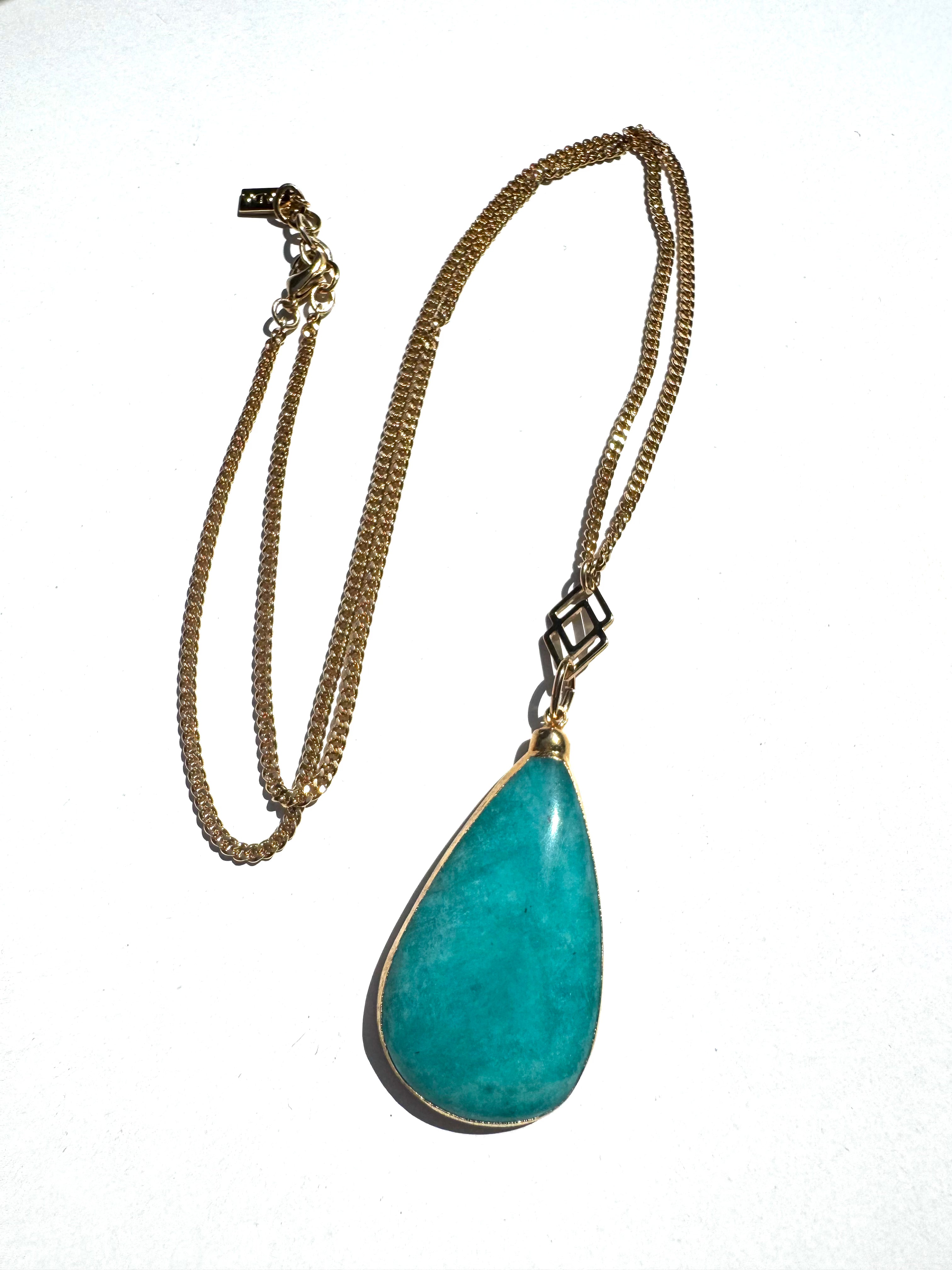 Amazonite Gemstone Necklace for Women - Healing Crystal Jewelry for Stress Relief & Positive Energy - Perfect for Meditation, Yoga & Spiritual Gifts
