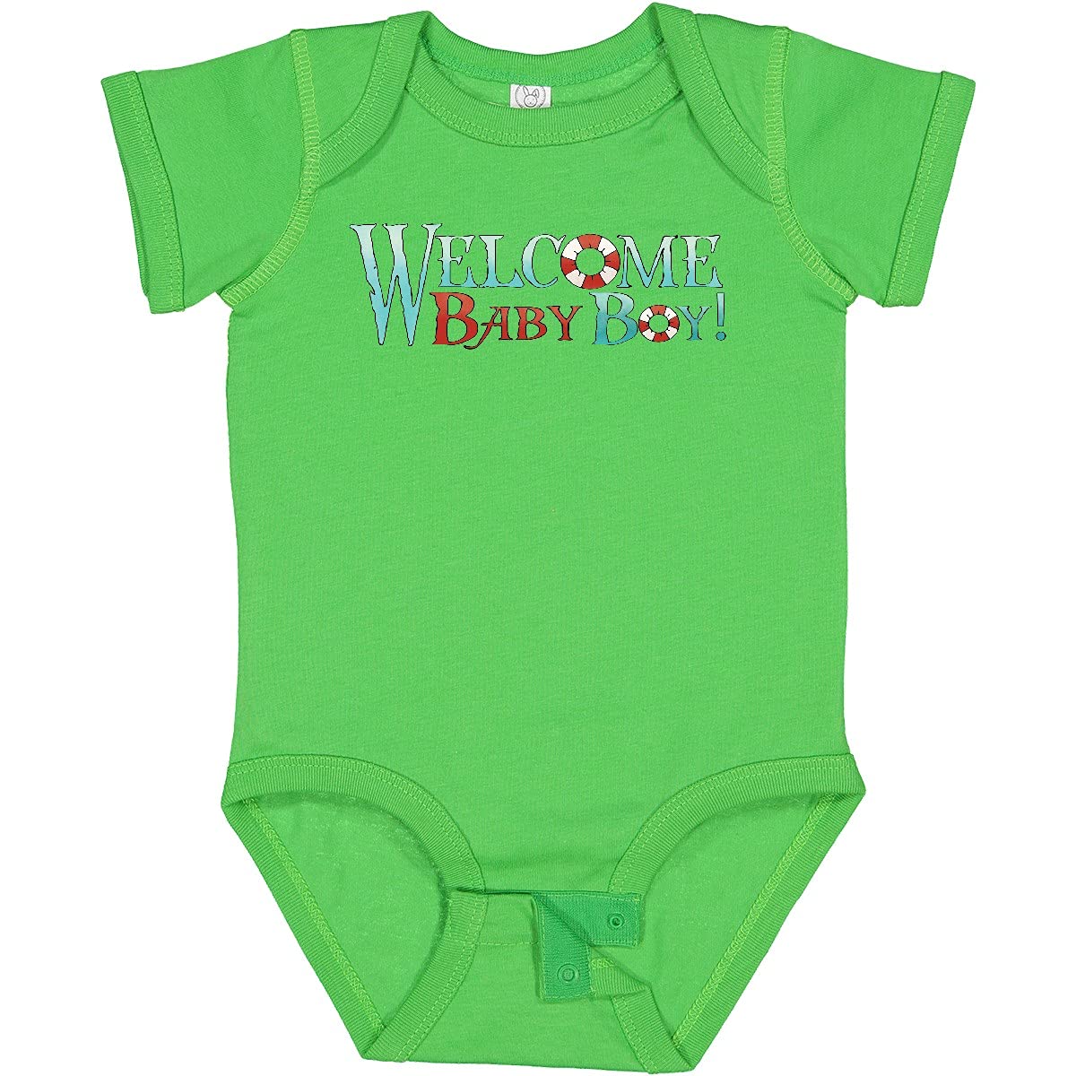 Inktastic Nautical Welcome Baby Boy Bodysuit - Cute & Comfortable Newborn Onesie for Baby Showers, Birth Announcements & Photo Shoots