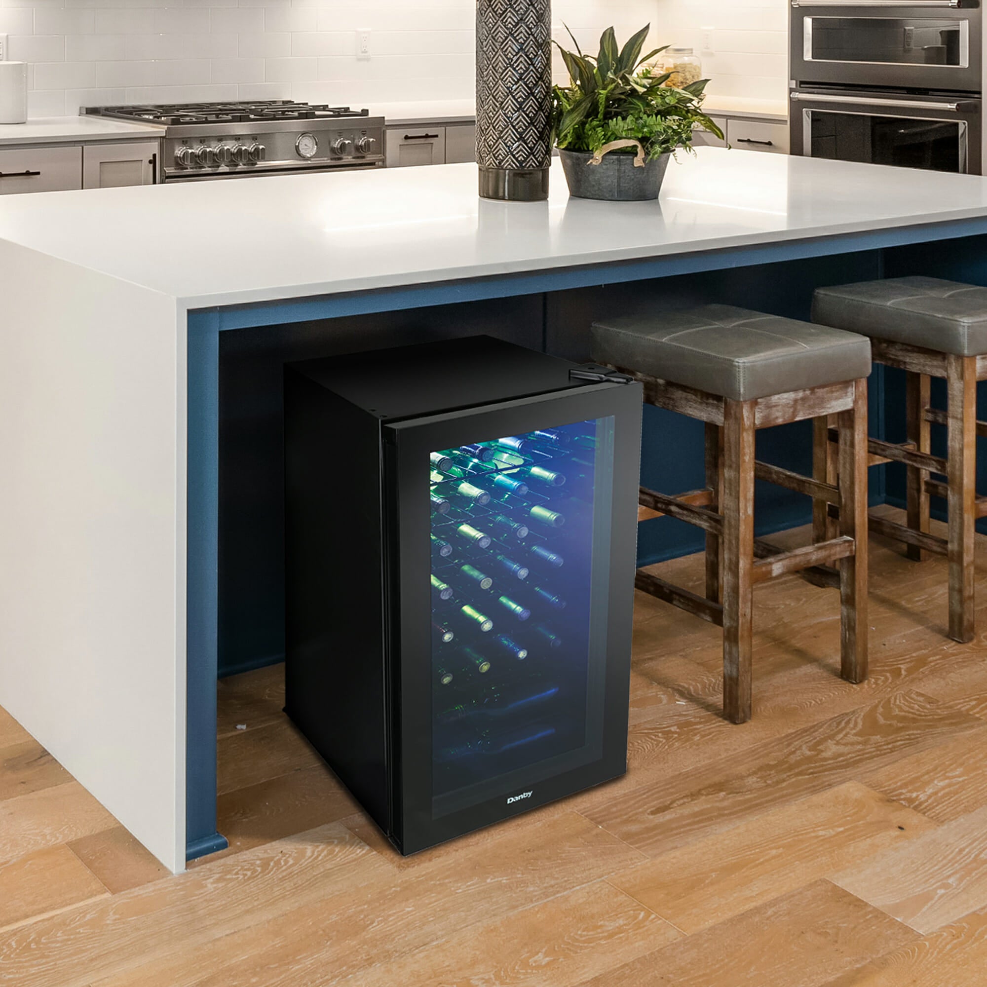 Danby DWC036A2BDB 36-Bottle Freestanding Wine Cooler - Black | Dual Zone Temperature Control | Perfect for Home Bars, Restaurants & Wine Cellars