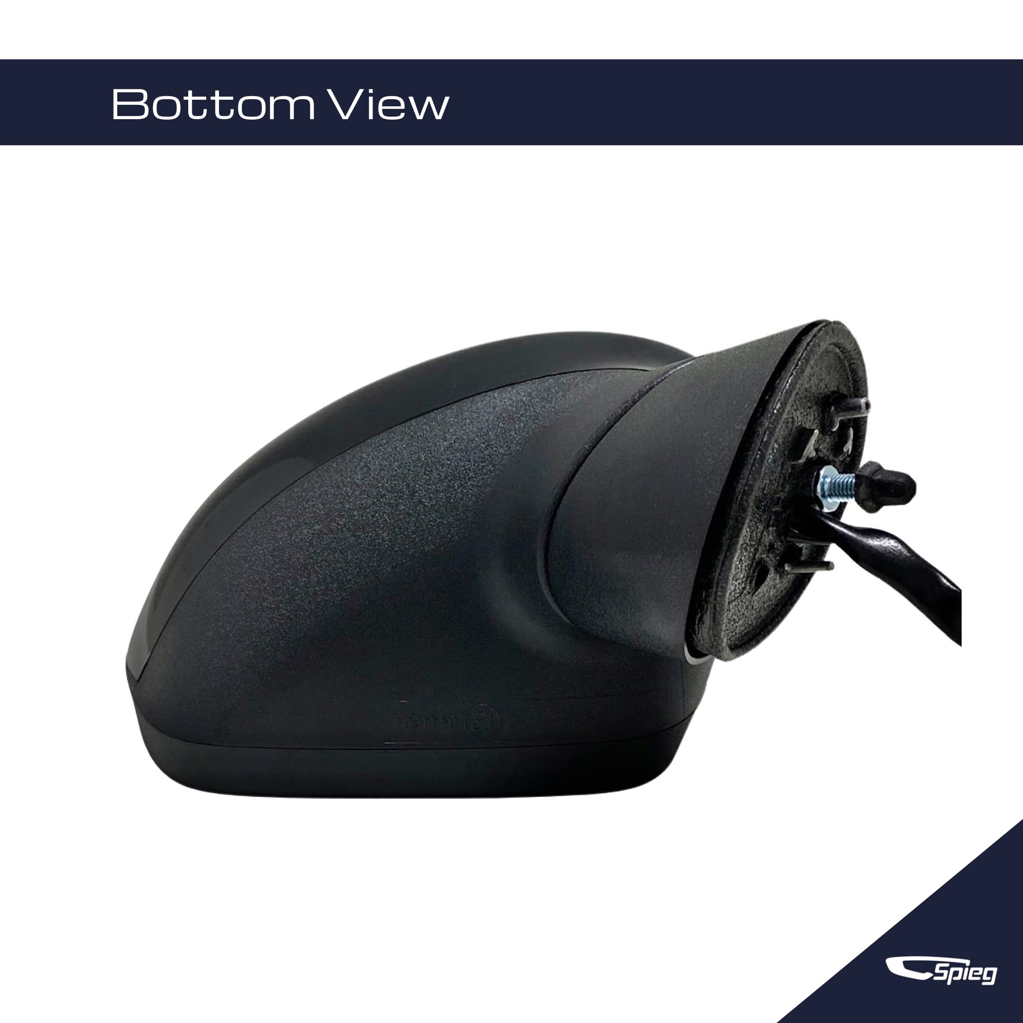 2011-2019 Ford Fiesta Passenger Side Mirror Right Power Heated Manual Folding Replacement with Spotter Glass | OEM Fit Paint to Match 5-Pin Connector | Perfect for Parking & Lane Changing Safety