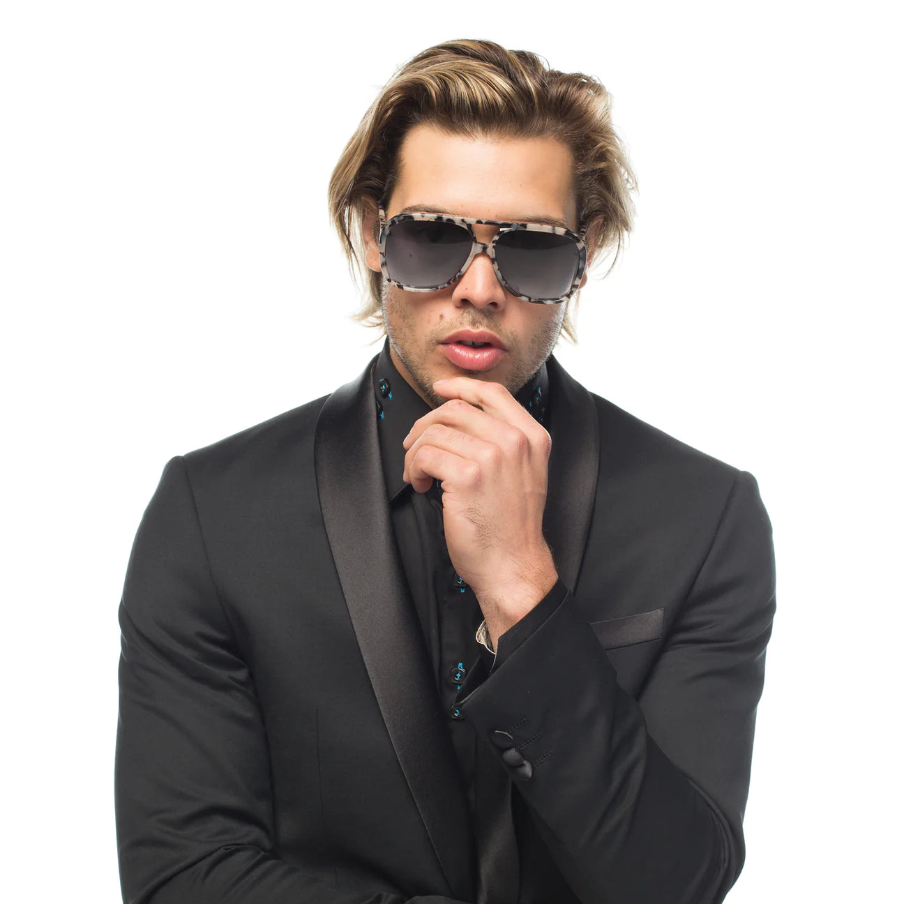 Ivory Tortoise Shell Sunglasses with Rose Gold Metal Trim & Black Gradient Lenses - Perfect for Outdoor Activities, Beach Vacations, and Fashion Accessories