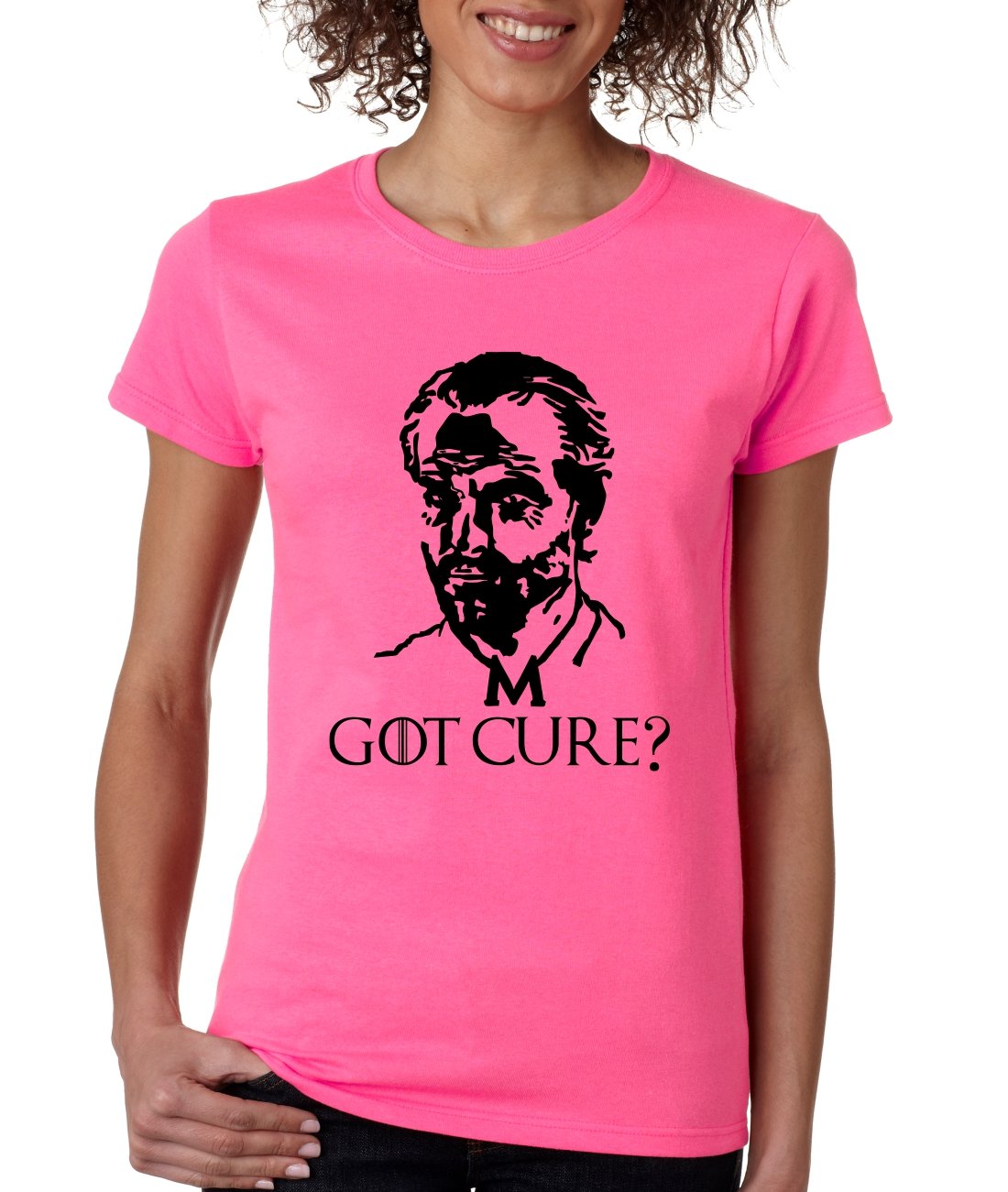 ALLNTRENDS Women's Funny 'Got Cure?' Graphic T-Shirt - Cool & Trendy Casual Tee for Everyday Wear, Parties & Gifts