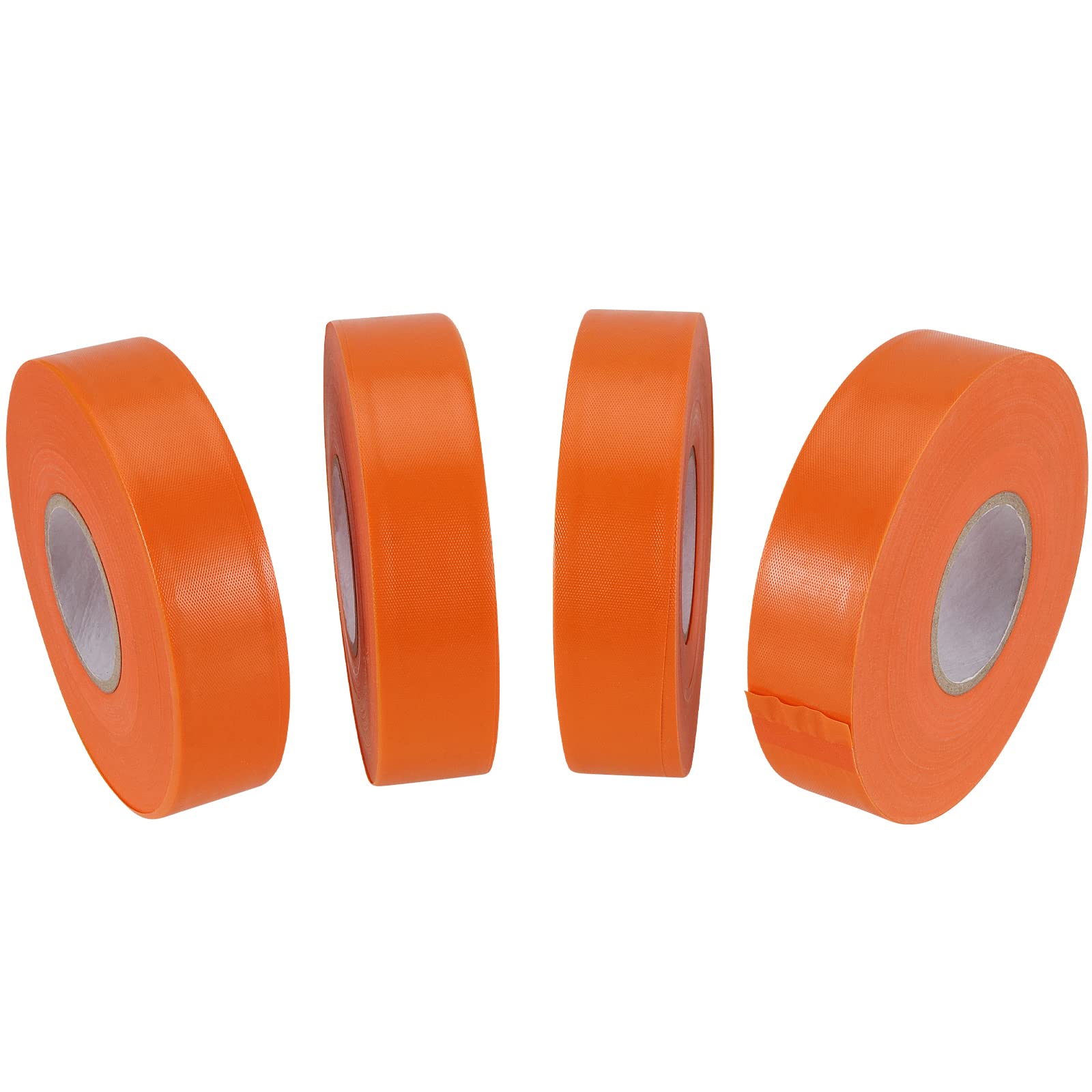 MOUYAT 10 Rolls Orange Flagging Tape - 3280 Feet x 1 Inch Fluorescent High Visibility Non-Adhesive Survey Marking Tape for Hazardous Areas, Workplace Safety & Boundary Identification - Perfect for Construction Sites, Utility Work & Outdoor Surveying