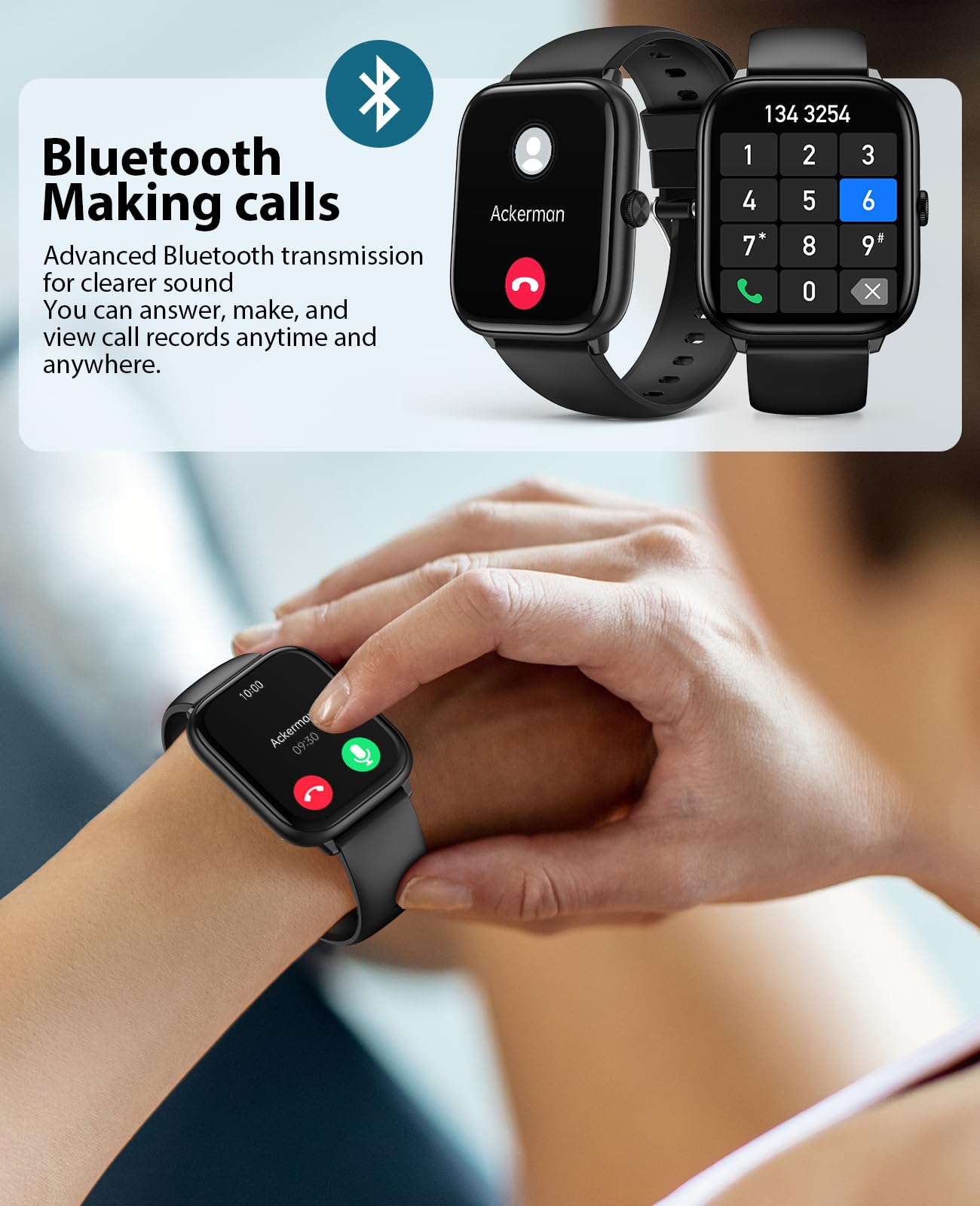 Smart Watch for Men & Women - Bluetooth Calling, 2.06