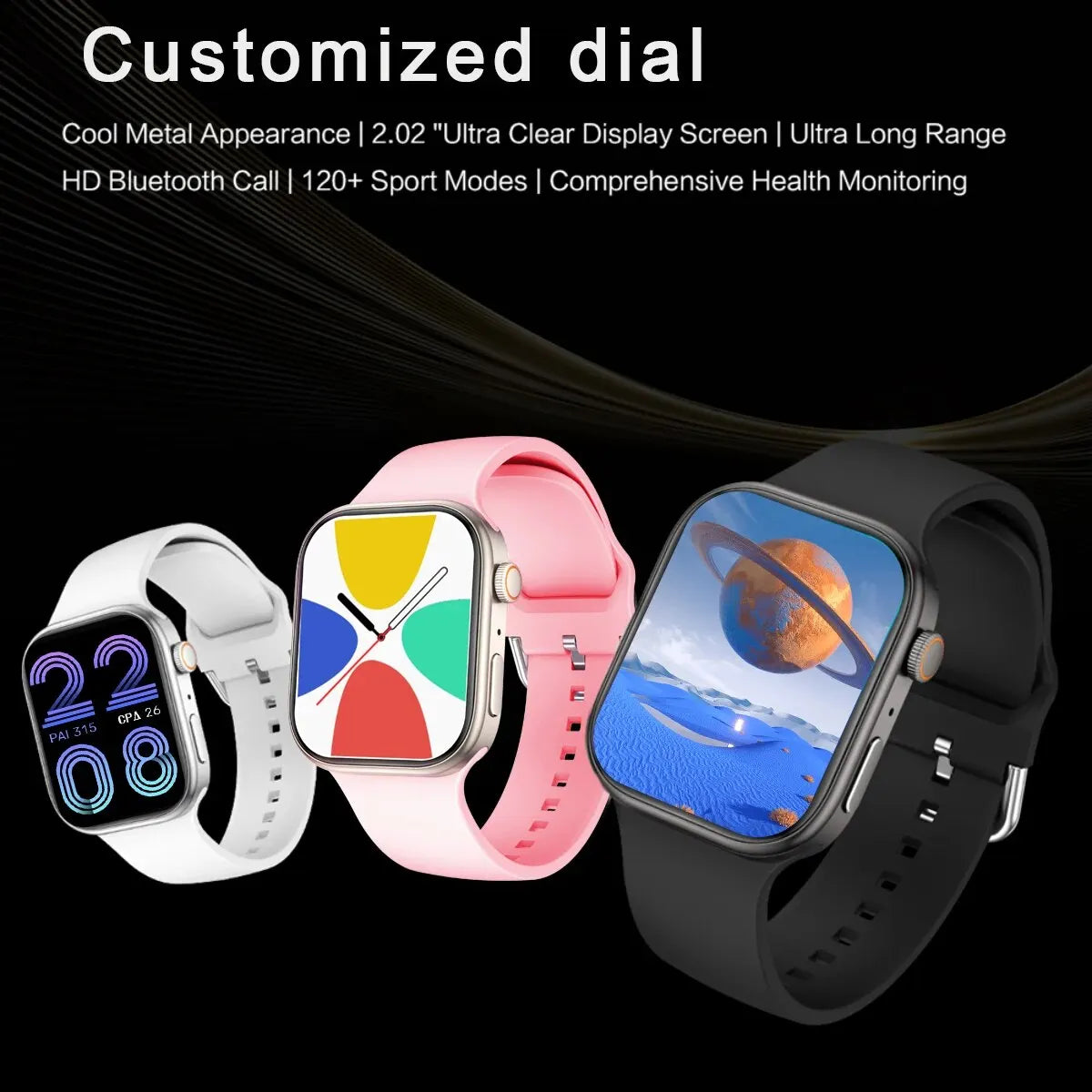 Smart Watch with Call & Message Alerts, Fitness Tracker, Heart Rate Monitor - Wireless Bluetooth Smartwatch for Android & iPhone - Perfect for Workouts, Running & Daily Activity Tracking