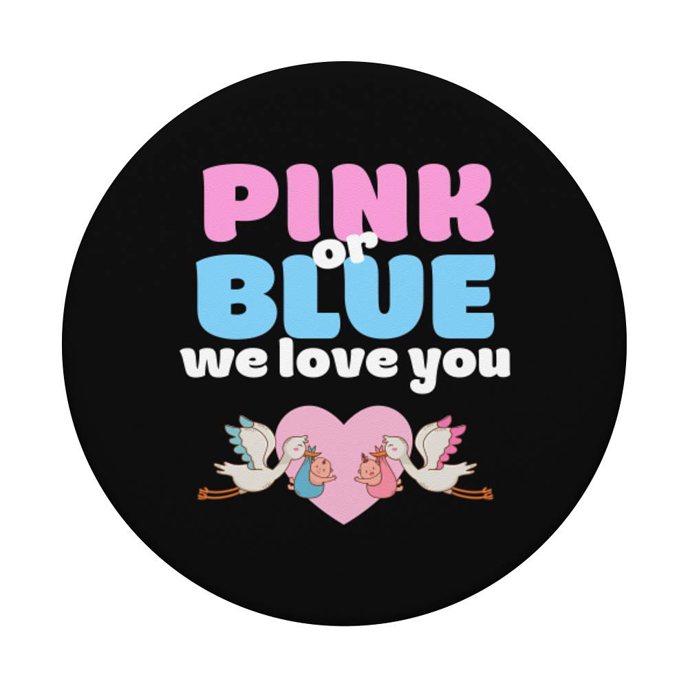Pink or Blue Gender Reveal Party Apparel - Swappable PopGrip for Phones & Tablets | Perfect for Baby Shower, Gender Announcement & Celebrations