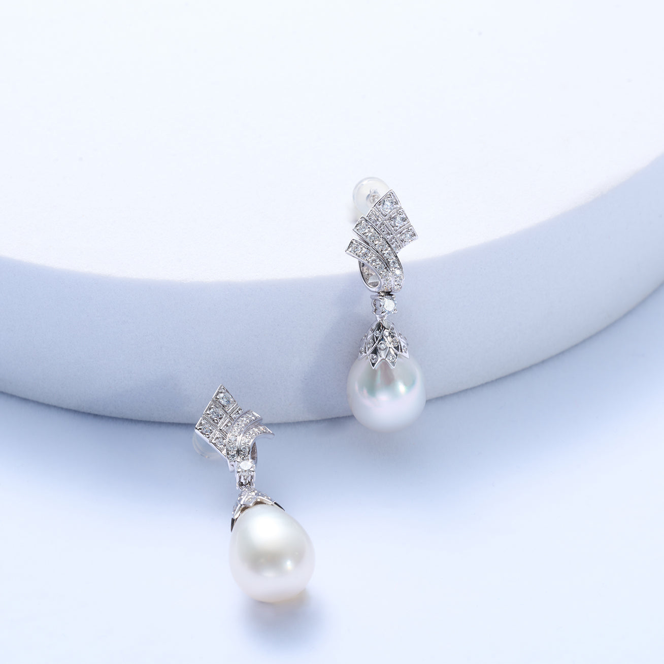 18K Solid Gold Australian White Pearl Earrings - Classic Stud Earrings for Women, Luxury Pearl Jewelry Gift for Her | Perfect for Weddings, Parties & Special Occasions