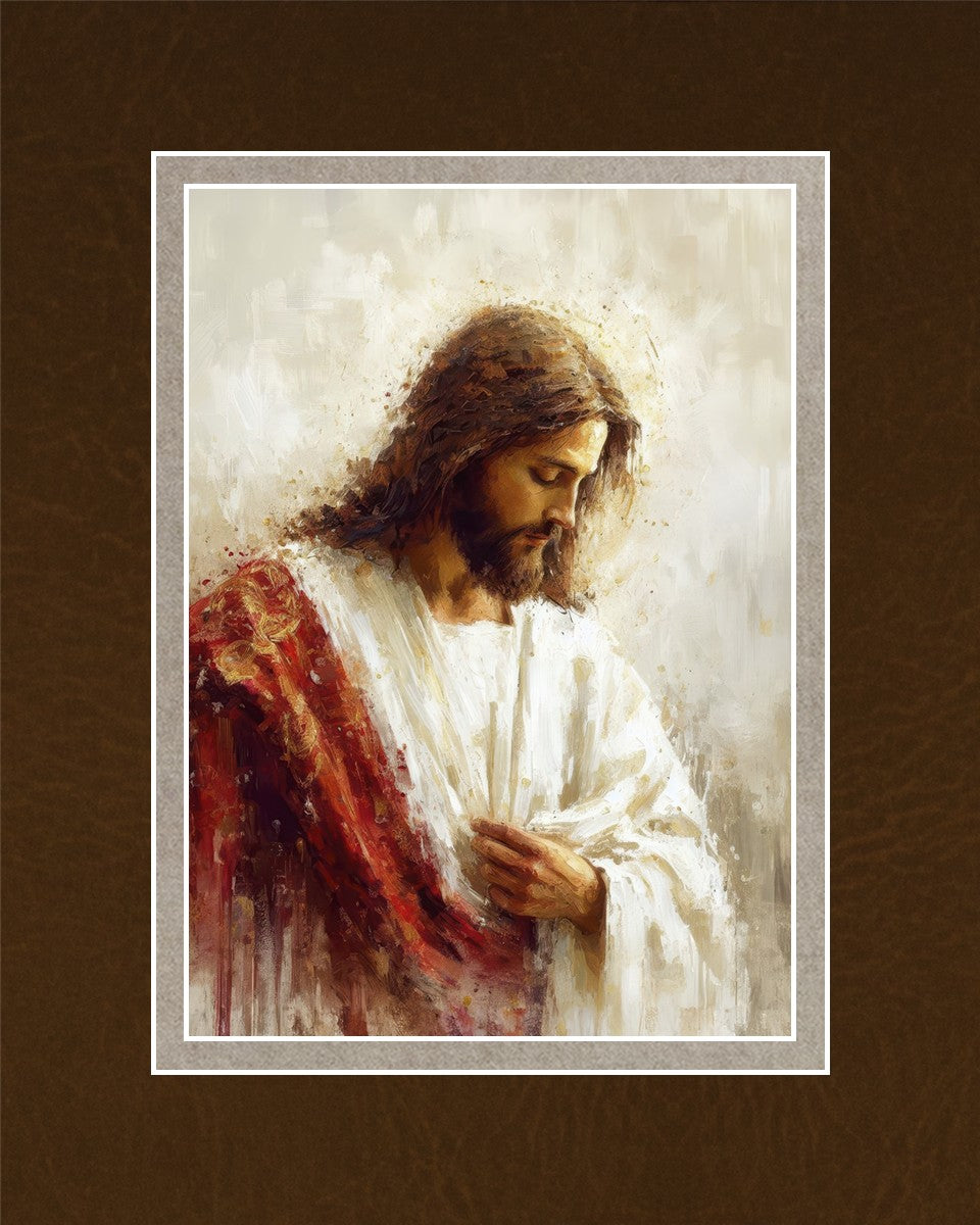Jesus Christ in Red Robes - Religious Wall Art for Home & Church Decor - Perfect for Prayer Rooms, Sunday Schools & Christian Gifts