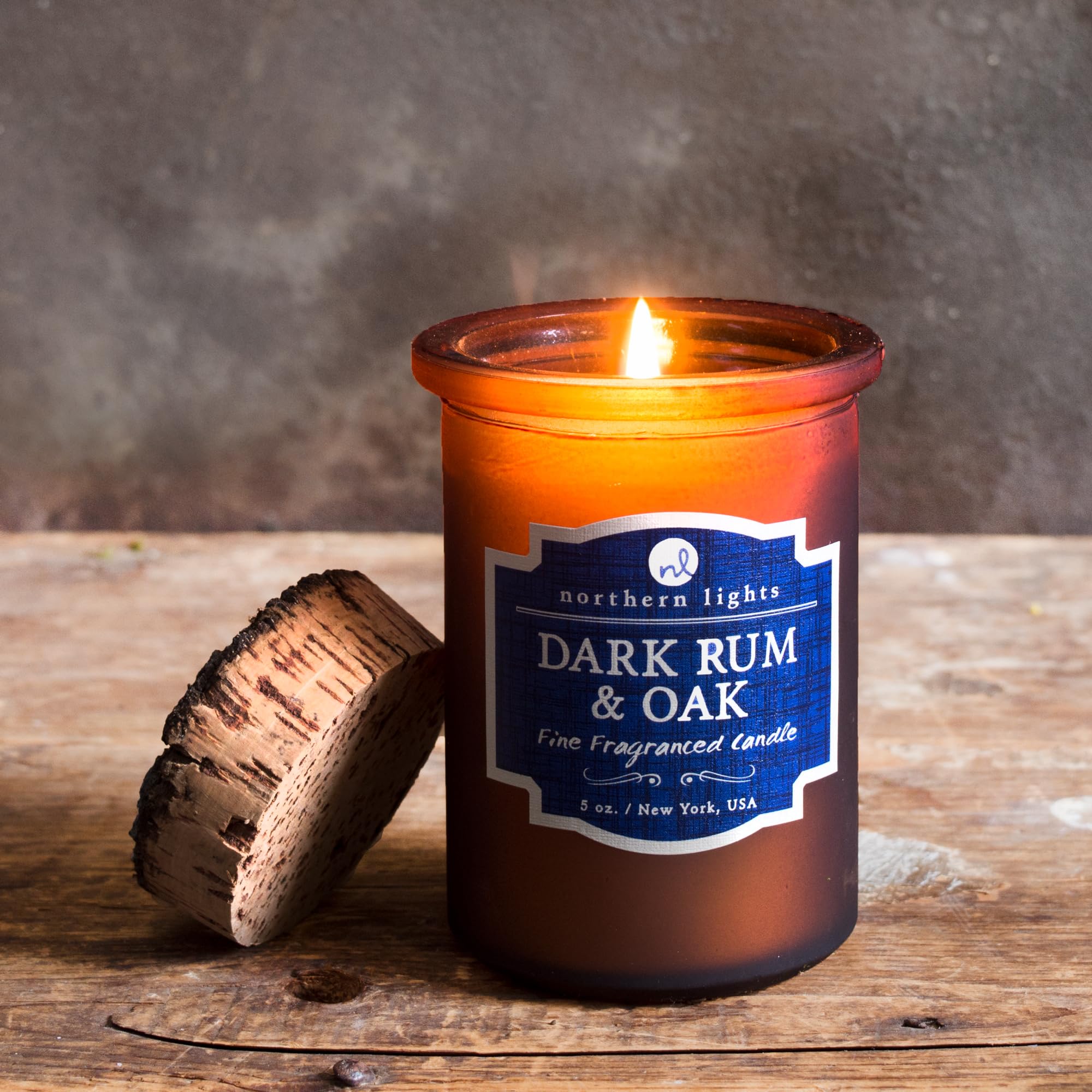 Northern Lights Candles - Dark Rum & Oak Scented Spirit Candles for Meditation, Relaxation & Home Decor - Premium Soy Wax Aromatherapy Candles for Cozy Evenings & Spiritual Practices