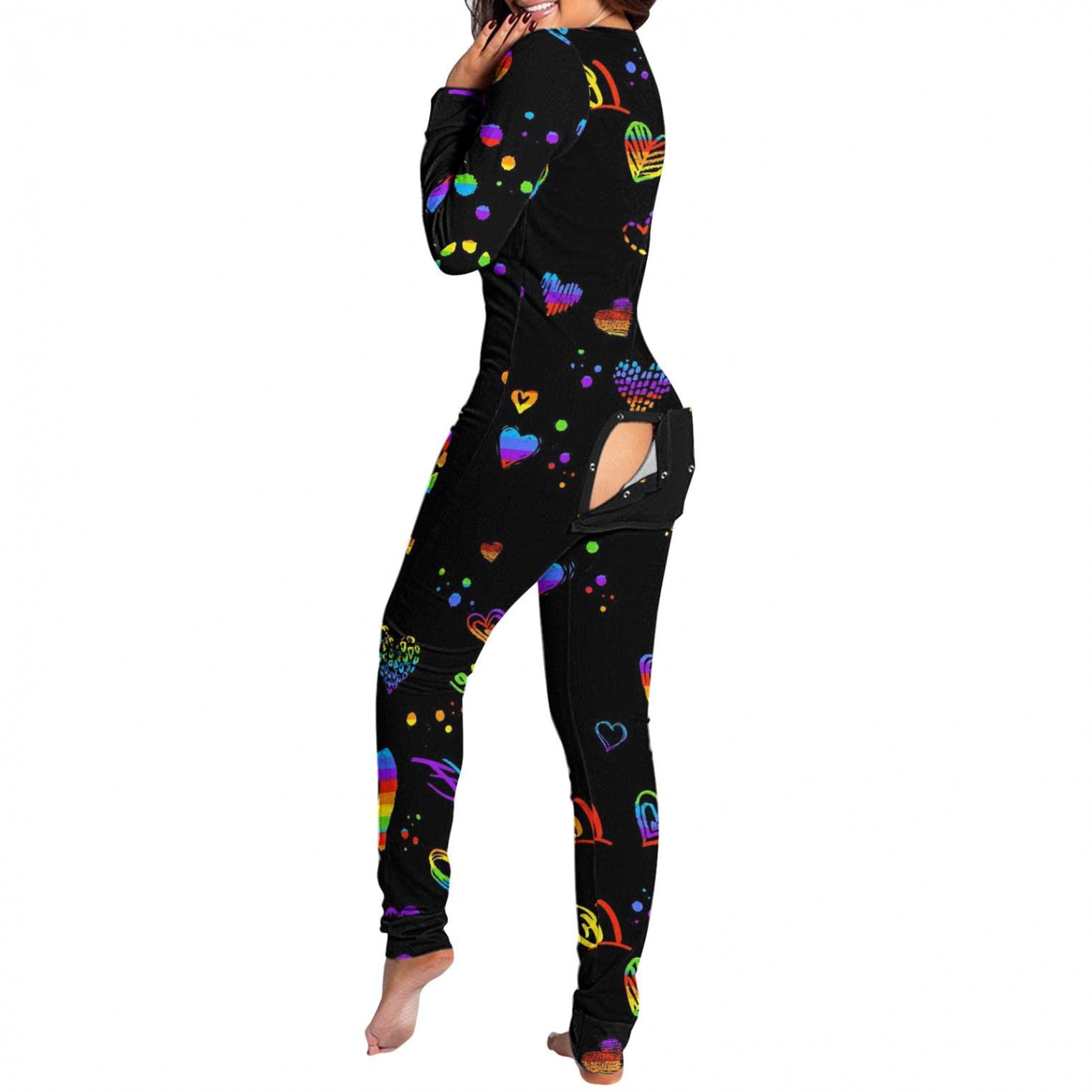 Sexy Lingerie for Women - Long Sleeve Bodysuit Pajama Jumpsuit Sleepwear Set | Romantic Nightwear for Couples, Valentine's Gift, Boudoir Photoshoot