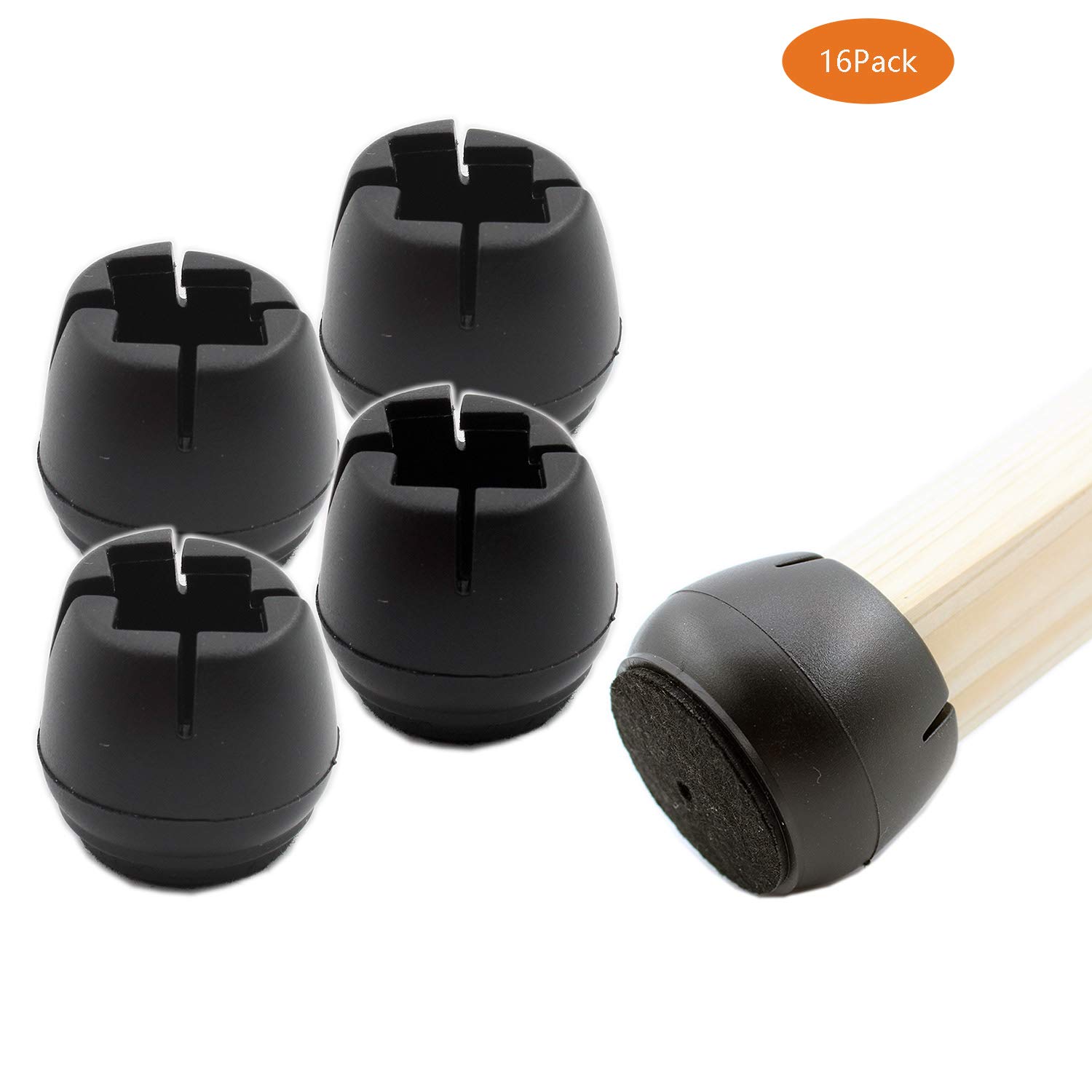 16 Pack Chair Leg Protectors for Hardwood Floors - ULIFESTAR Felt Pads Furniture Protectors for Carpet, Tile & Wood Floors - Non-Slip Felt Bottom Chair Leg Caps - Perfect for Dining Chairs, Office Chairs & Home Furniture Protection