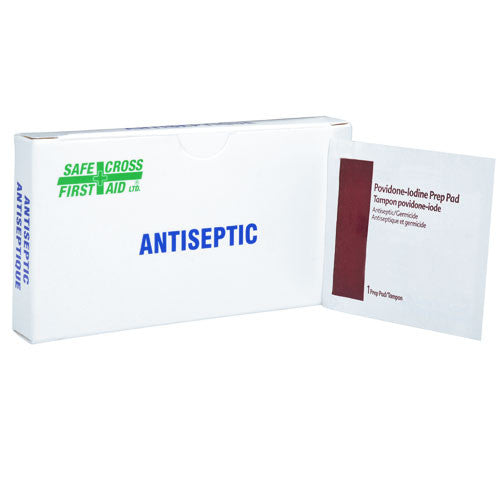 POVIDONE IODINE Antiseptic Prep Pads - 10 Count Box | First Aid Wound Care, Skin Disinfection for Cuts, Scrapes & Minor Injuries | Medical Grade Sterile Wipes for Home, Travel & Emergency Kits