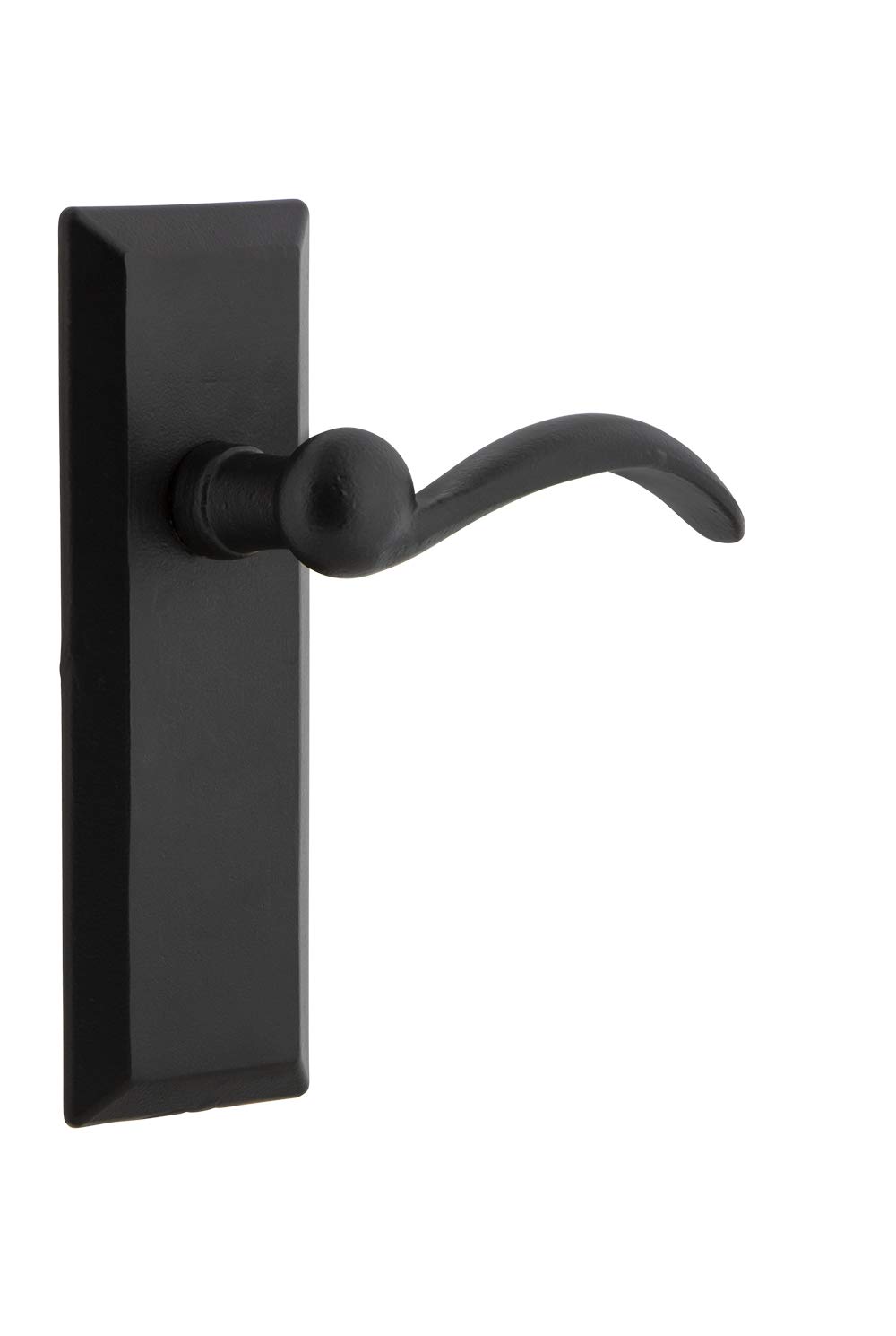 Black Iron Ageless Iron Keep Plate Privacy with Tine Lever - Right Handed Door Hardware for Enhanced Home Security & Privacy