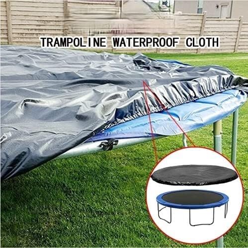Premium 6FT-16FT Trampoline Cover - Heavy Duty Waterproof Round Trampoline Cover for Outdoor Use (Black, 16FT) - Weatherproof Protection for Kids & Family Backyard Fun