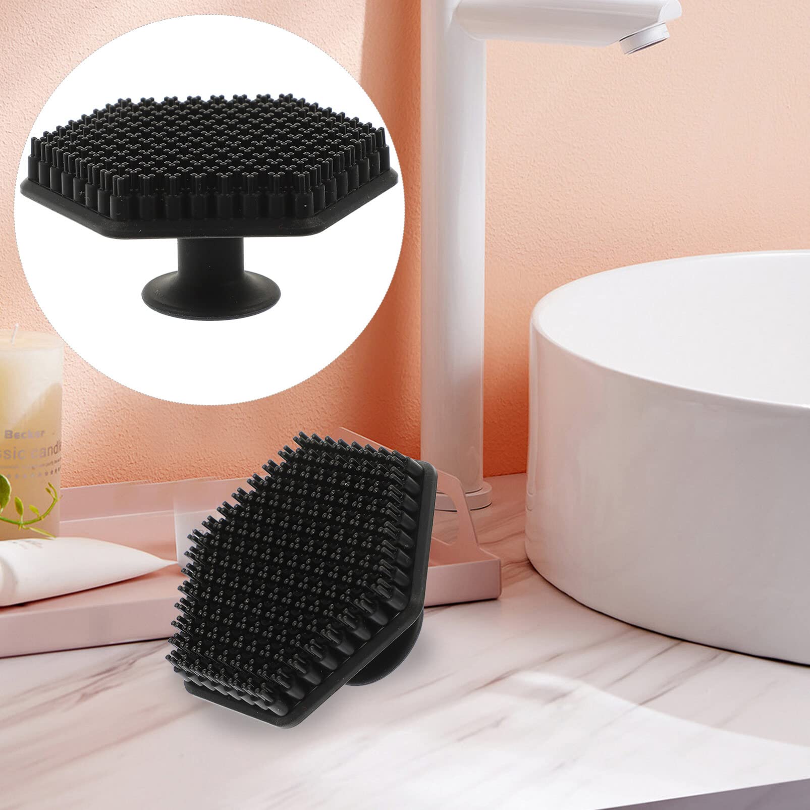 Silicone Face Cleansing Brush for Blackheads & Exfoliation - Skincare Routine