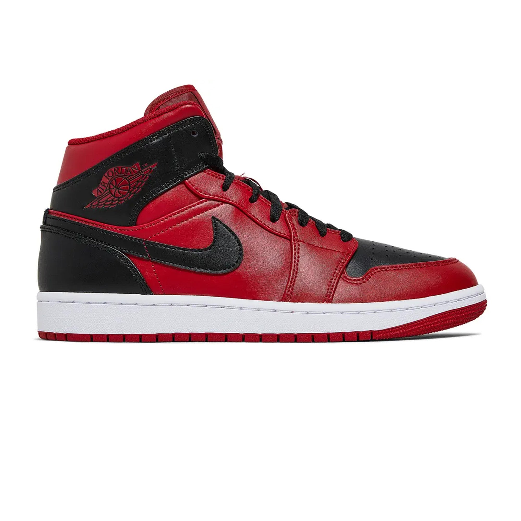 Air Jordan 1 Mid 'Reverse Bred' Basketball Shoes - Men's High-Top Sneakers for Casual Wear & Street Style | Perfect for Basketball, Gym & Everyday Fashion