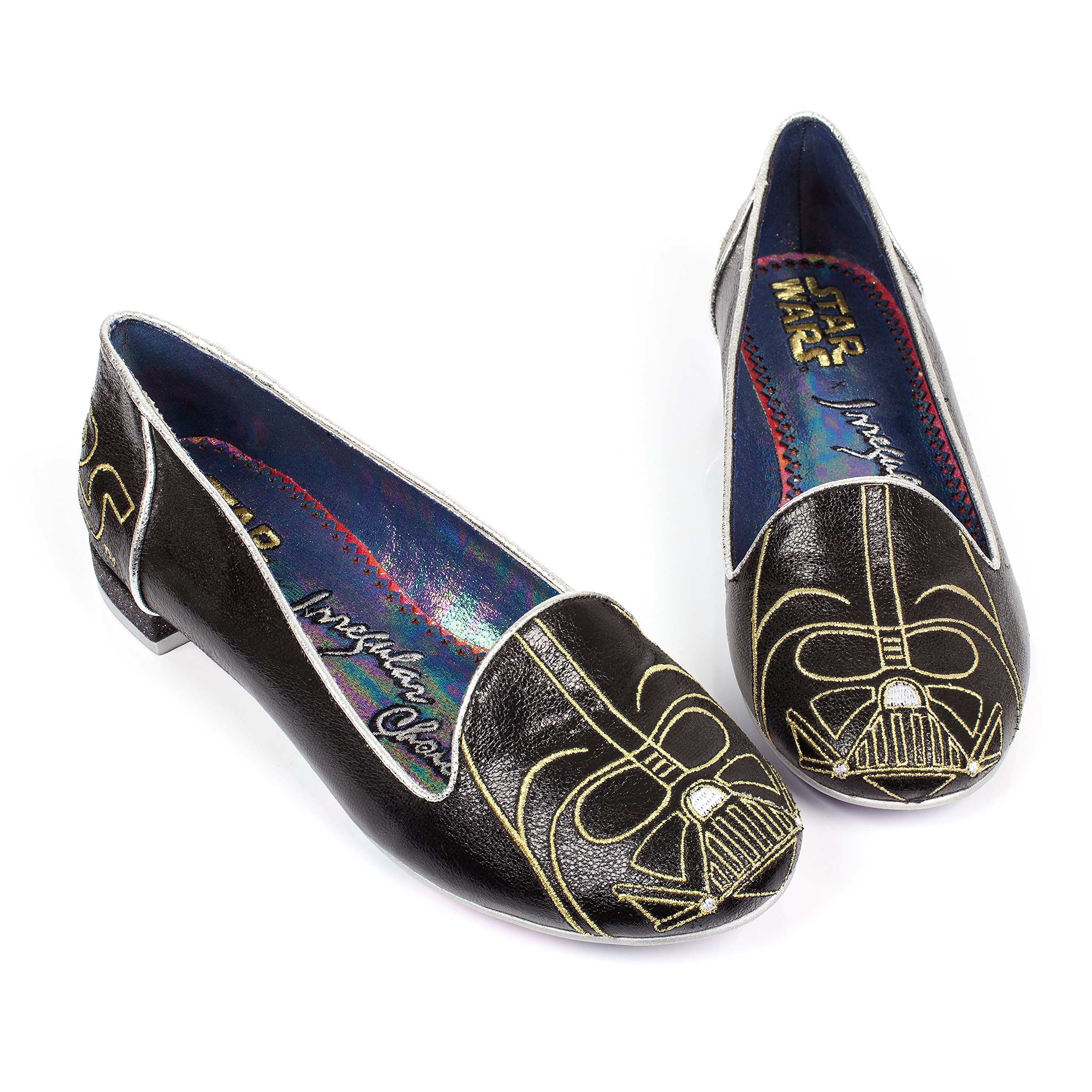 Star Wars Darth Vader Themed Flats - Size 37 - Comfortable Cosplay Shoes for Women - Perfect for Halloween, Comic Con & Star Wars Fan Events