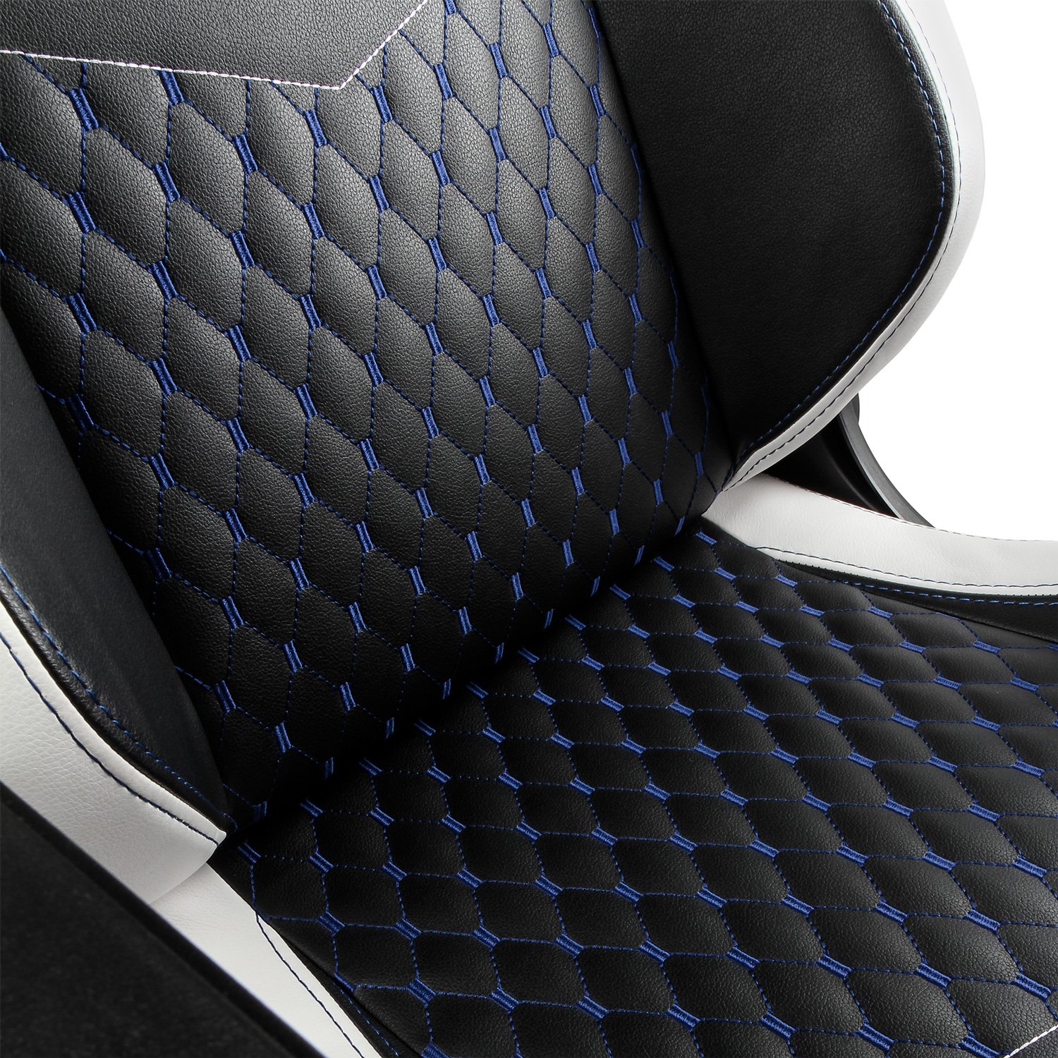 Noblechairs Epic SK Gaming Chair - Ergonomic Reclining Office Chair with PU Leather, Black/Blue/White - Perfect for Gaming, Streaming & Home Office Work