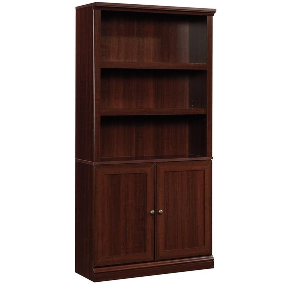 Sauder Select Engineered Wood 3-Shelf Bookcase in Cherry Finish - Stylish Storage for Books, Decor & Office Supplies | Perfect for Home, Office & Dorm Room Organization