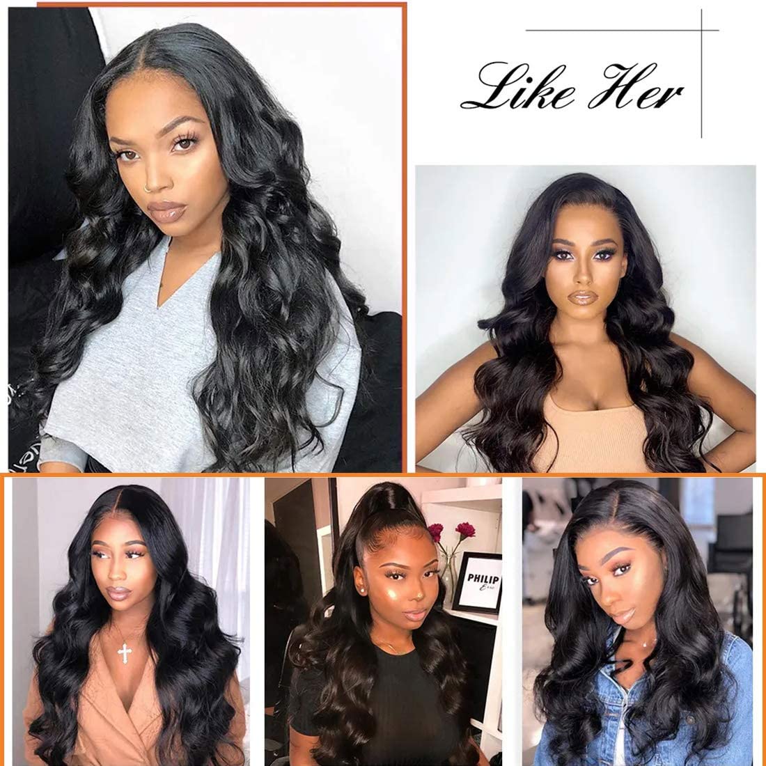 Nadula 12A Brazilian Body Wave Virgin Human Hair 4 Bundles (20 22 24 26 Inch) - 100% Unprocessed Natural Wavy Human Hair Extensions for Black Women - Perfect for Daily Styling, Weaves, Braids & Special Occasions