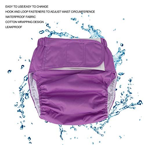 **Waterproof Reusable Adult Diaper Cover - Washable Cloth Nappy for Elderly & Incontinence - Comfortable Pocket Diaper for Day & Night Use**