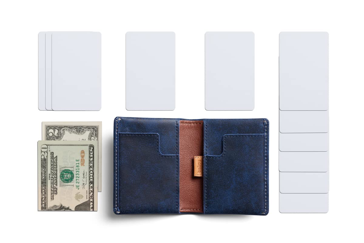 Bellroy Slim Sleeve - Ultra Thin Minimalist Leather Wallet for Men & Women (Holds 12 Cards + Cash) | Perfect for Everyday Carry, Travel & Business Use