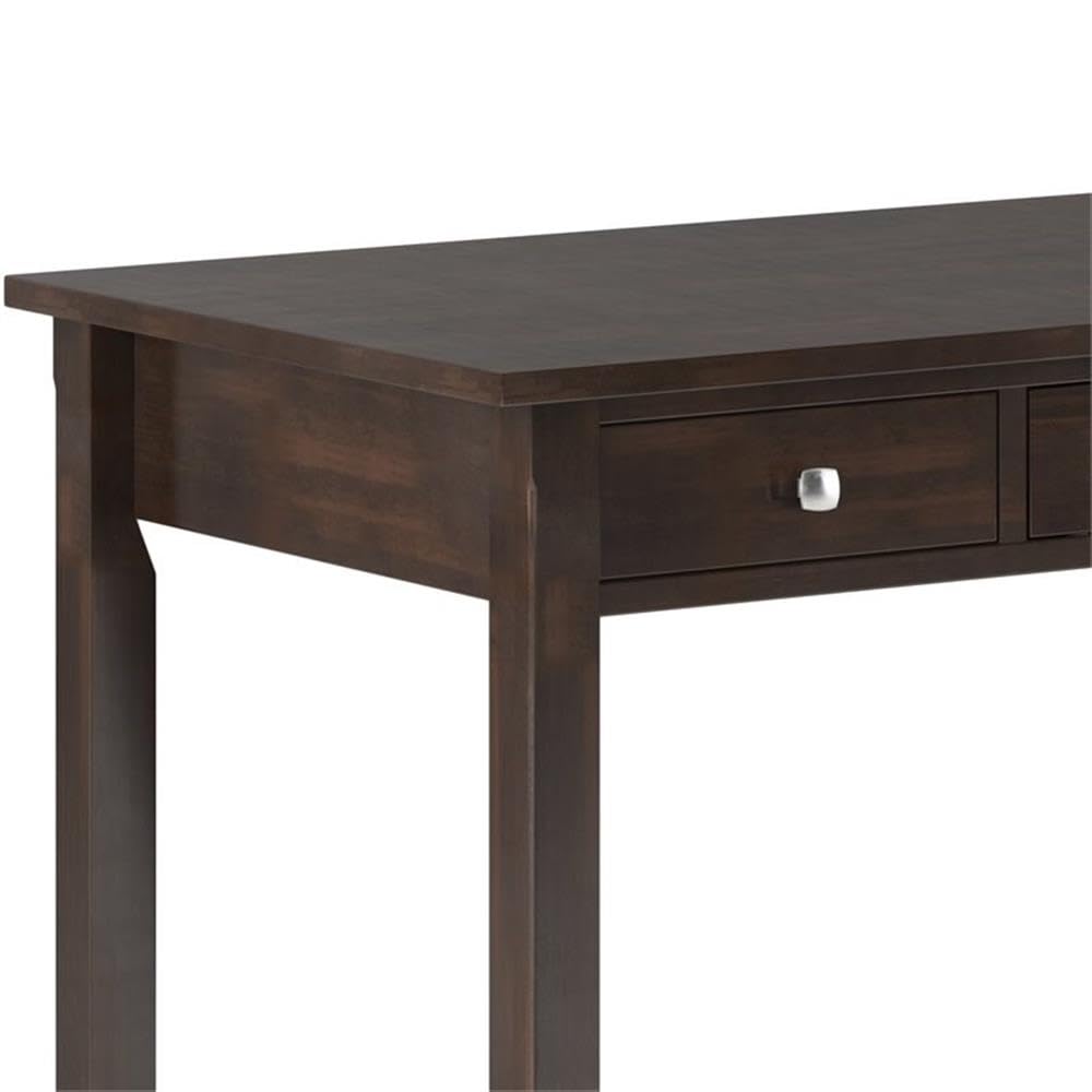 Allora 60-Inch Modern Solid Wood Computer Desk in Tobacco Brown - Home Office Workstation for Remote Work & Study