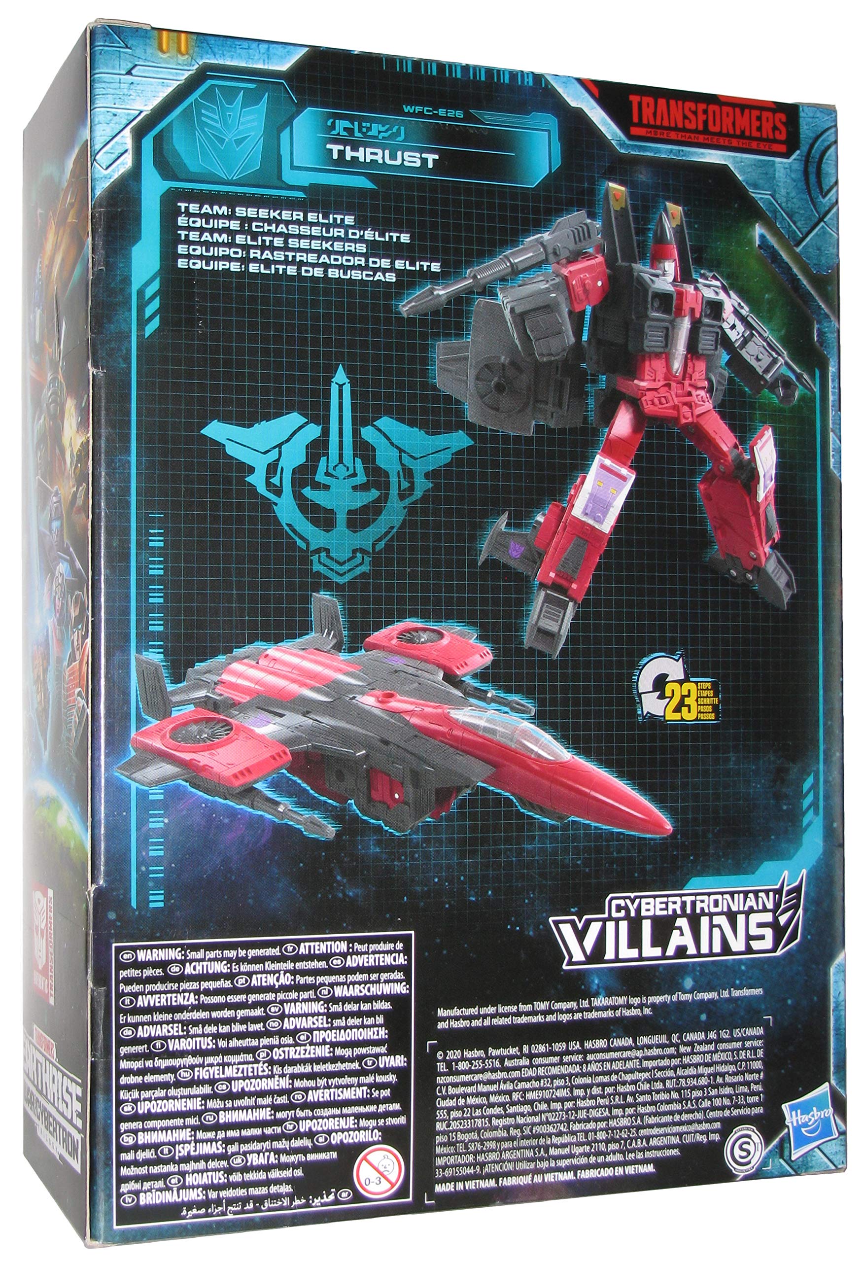 Transformers Generations War for Cybertron Earthrise WFC-E26 Voyager Class Decepticon Thrust Action Figure – Collectible Robot Toy for Fans & Display | Perfect for Gifts, Play, and Collection Showcase