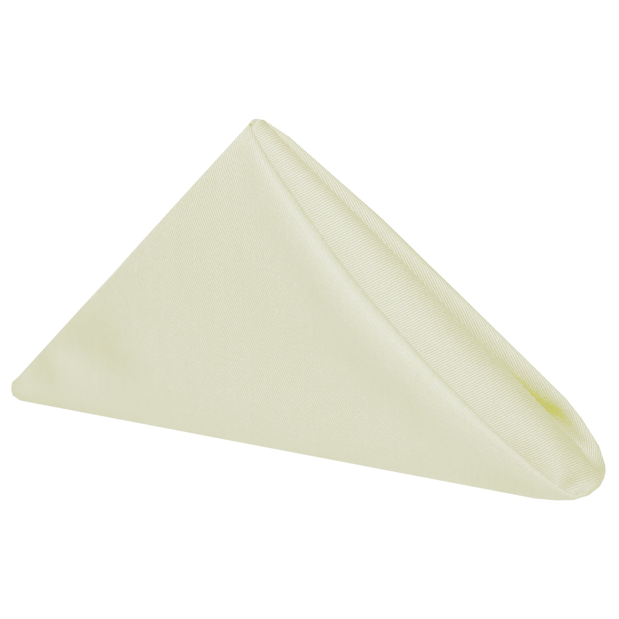 Premium 20x20 Inch Poly-Cotton Twill Dinner Napkins - Set of 12 Ivory Cream Table Linens for Formal Dining, Weddings & Special Occasions