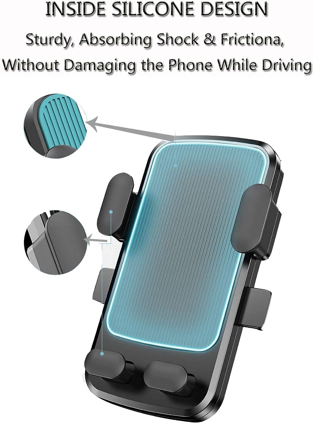 Universal Motorcycle Phone Mount Holder - One Hand Operation, 360° Rotation & Anti-Shake for 4.5