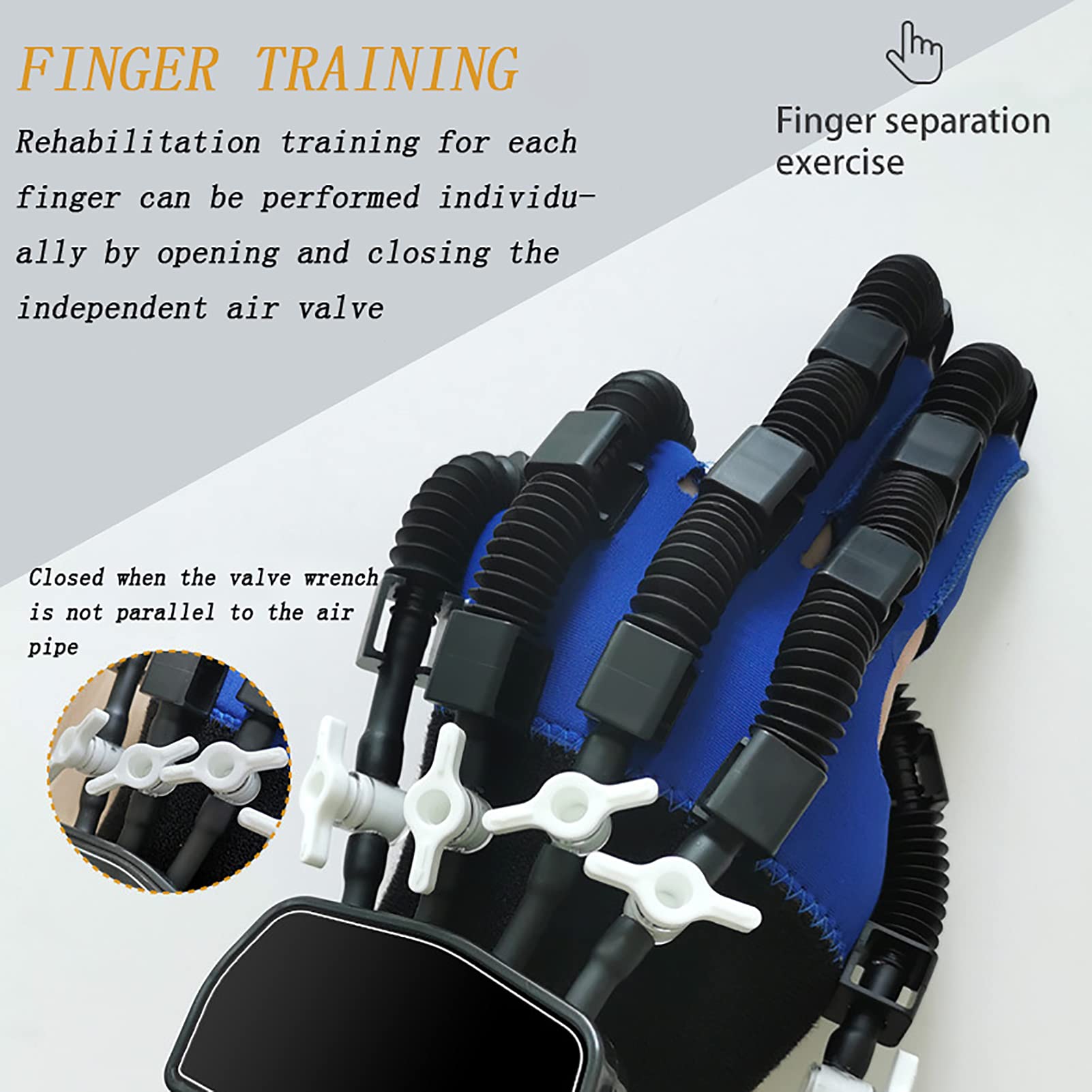 Rehabilitation Robot Gloves for Stroke & Hemiplegia Patients - Hand Therapy Training Equipment to Reduce Spasticity & Improve Finger Mobility (Right Hand, Size M) - Ideal for Post-Stroke Recovery & Physical Therapy at Home