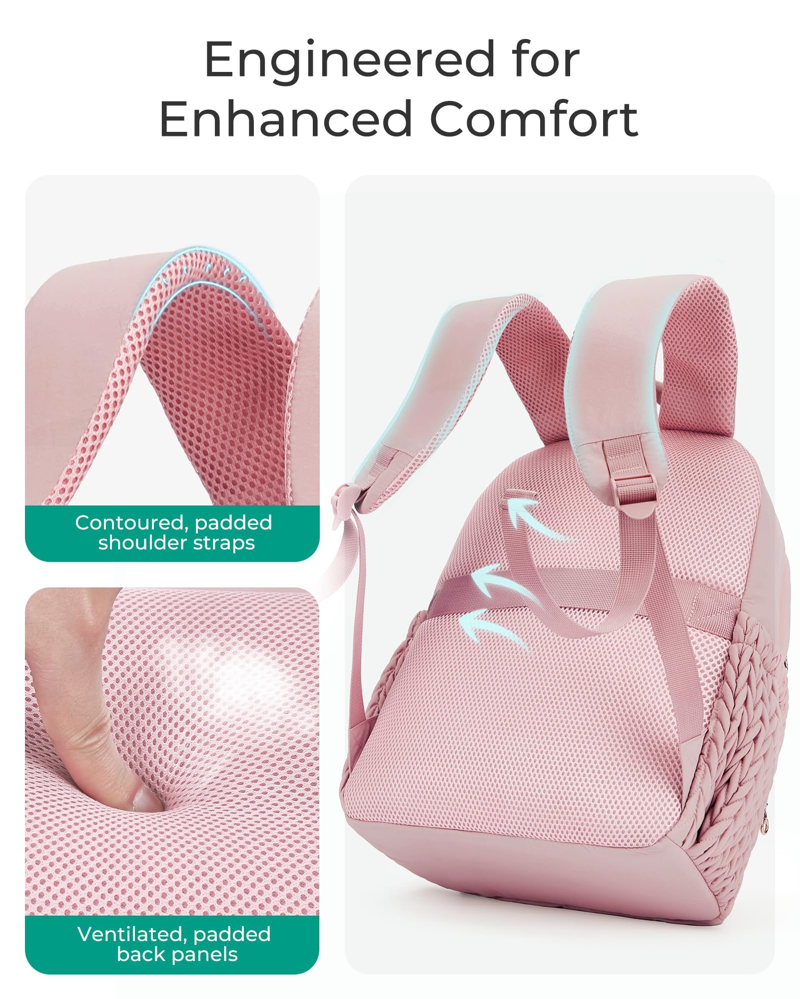 BAGSMART Women's Lightweight Travel Backpack - 14