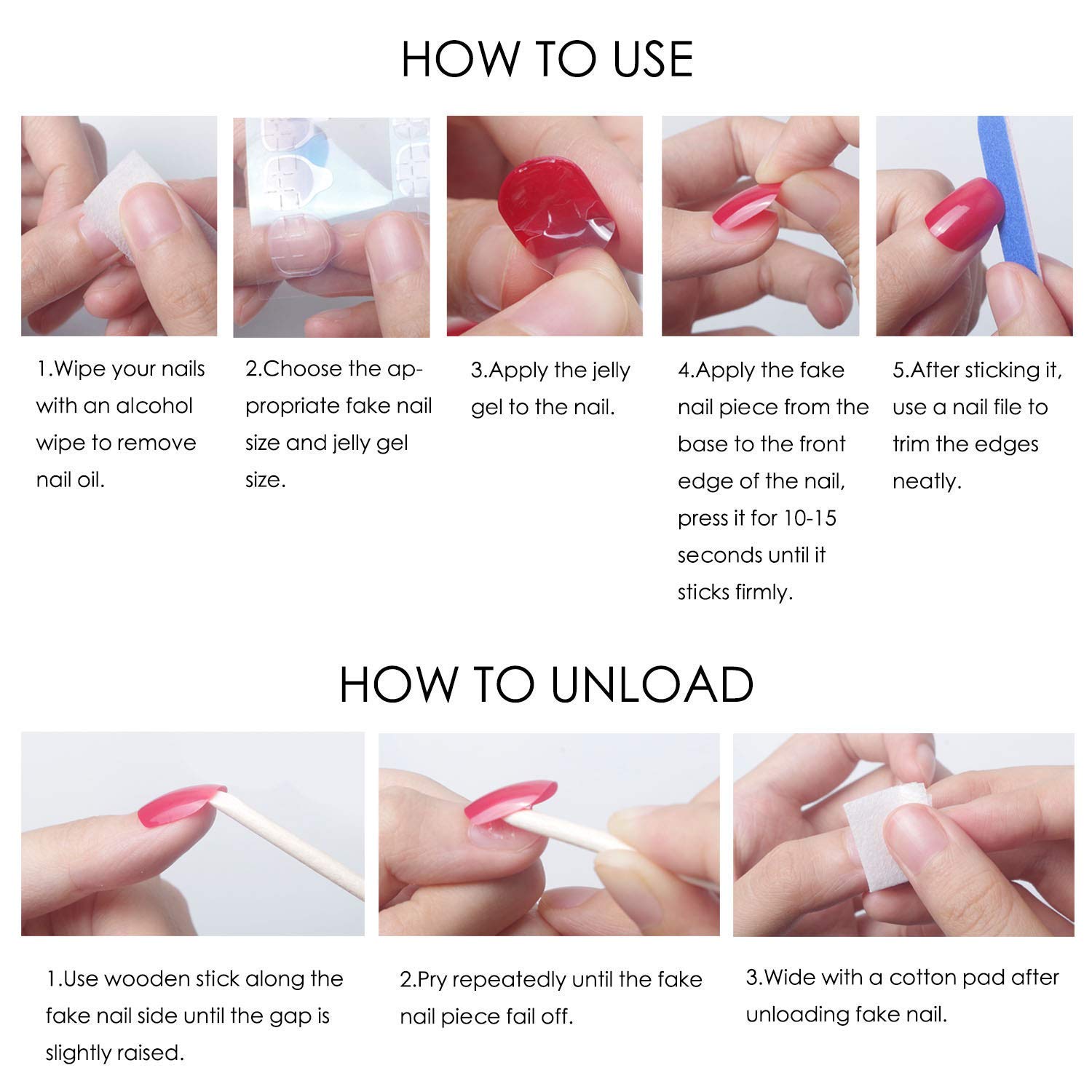 White French Tip Press on Nails - Almond Shape Fake Nails with Nude Medium Length | 24Pcs Acrylic Artificial Nails with Glue | Simple & Elegant Finger Decorations for Women | Perfect for Parties, Weddings & Daily Wear