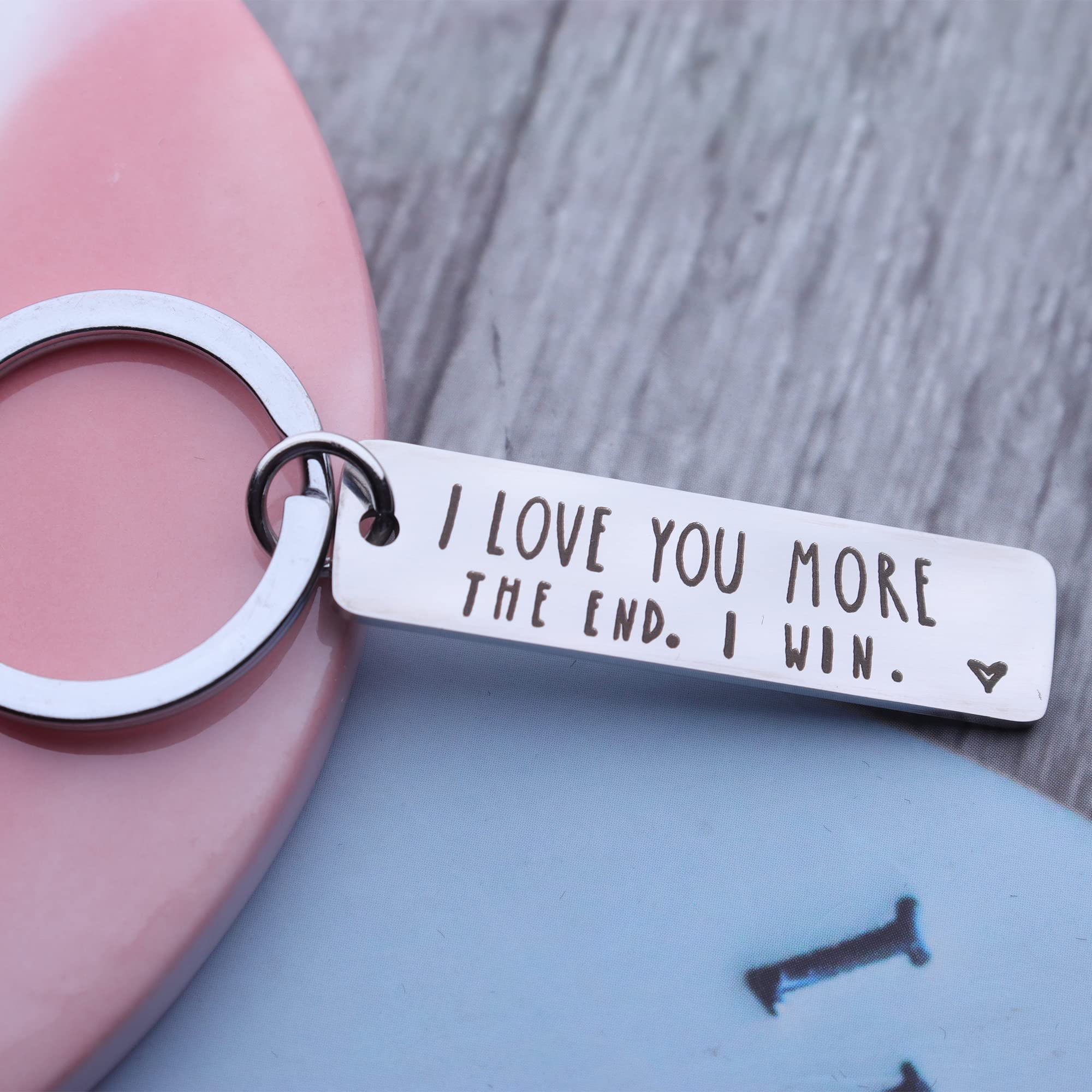 Jstud Inspirational Keychain - 'I Love You More' Couples Gift for Birthday, Anniversary, Graduation | Romantic Keepsake for Her & Women | Perfect for Gifting & Daily Use