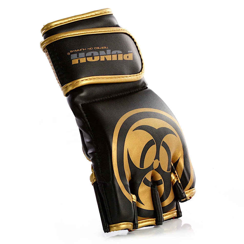 Premium MMA Gloves for Training & Sparring - Urban Black/Gold Design - Ideal for Boxing, Kickboxing & MMA Fighters