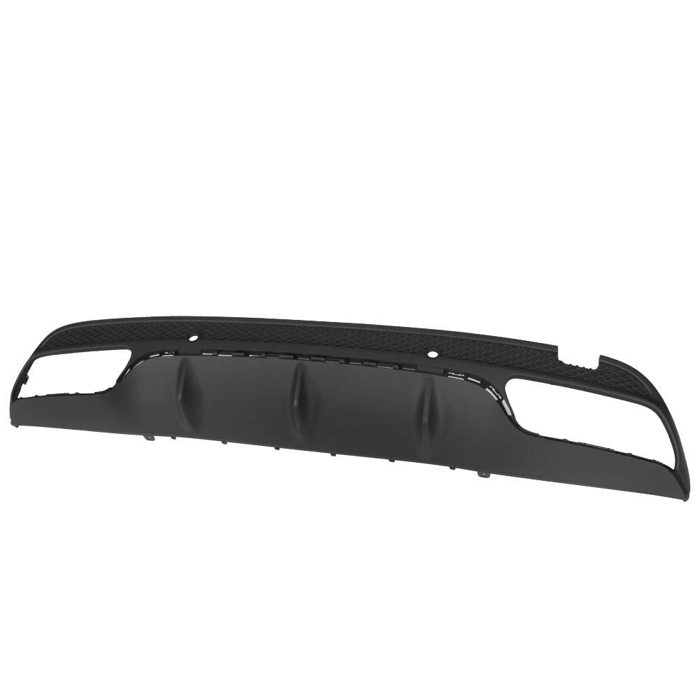 IKON MOTORSPORTS Rear Bumper Diffuser for 2015-2018 Mercedes W205 C63 AMG - Carbon Fiber Lower Valance Cover with Exhaust Tip - Enhances Aerodynamics & Sporty Look (Perfect for Car Enthusiasts & Performance Upgrades)
