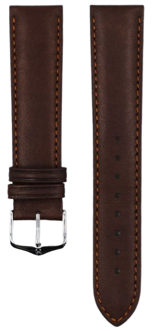 Hirsch 18mm Merino Leather Watch Strap in Golden Brown - Premium Replacement Band for Smartwatches & Classic Timepieces - Perfect for Business, Casual & Outdoor Wear