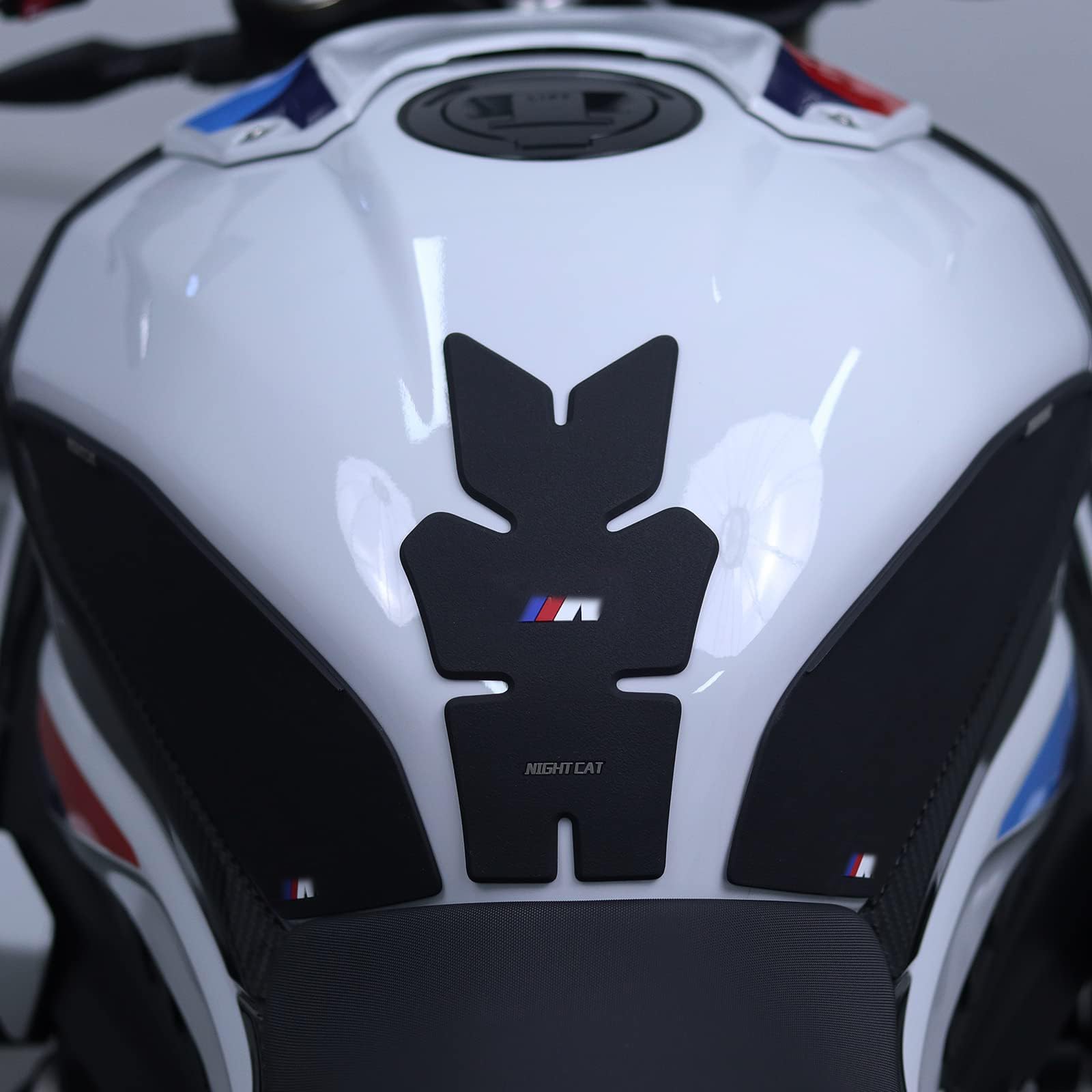NIGHT CAT Motorcycle Tank Pad - Compatible with 2019+ BMW S1000R & S1000RR - Non-Slip Fuel Tank Protector with Decorative Design - Perfect for Road Trips & Daily Commuting