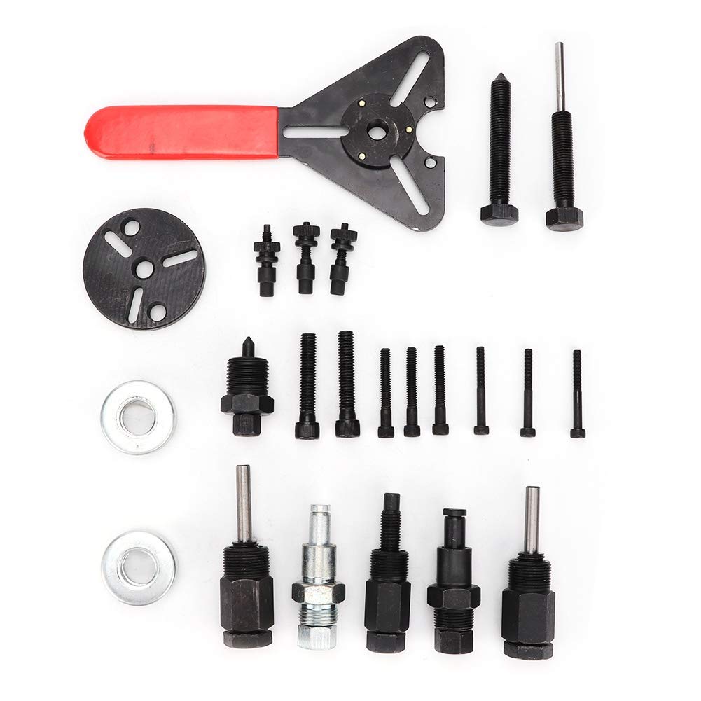 23pcs A/C Compressor Clutch Remover Tool Kit with Puller Switch & Push Button Actuator - Manual Operation for Auto Repair - Perfect for HVAC Technicians & DIY Car Maintenance