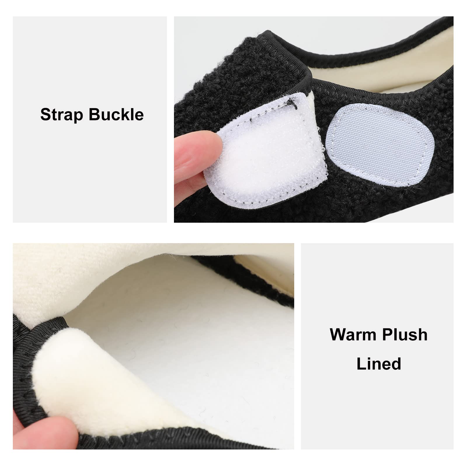 L-RUN Anti-Slip House Slippers for Women & Men - Indoor/Outdoor Warm Home Shoes for Comfort