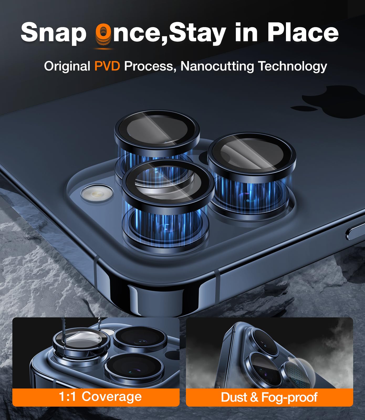 Premium Lensguard Camera Protector for iPhone 16 Pro - HD Clear Scratch-Resistant Screen Protector with Easy Installation - Perfect for Outdoor Photography, Travel & Daily Protection