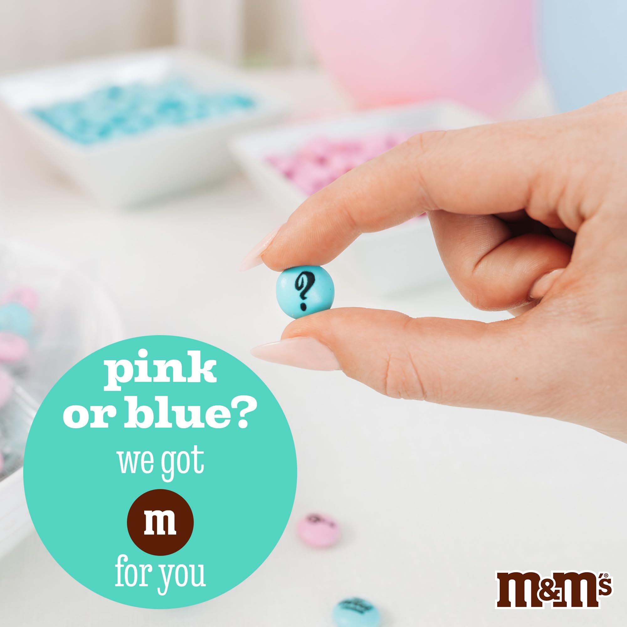 Light Blue & Pink M&M'S Milk Chocolate Candy 5lbs - Gender Reveal Party Supplies for Baby Showers, Newborn Celebrations & Baby Favors - Perfect for Gender Announcements, Maternity Events & Sweet Treats