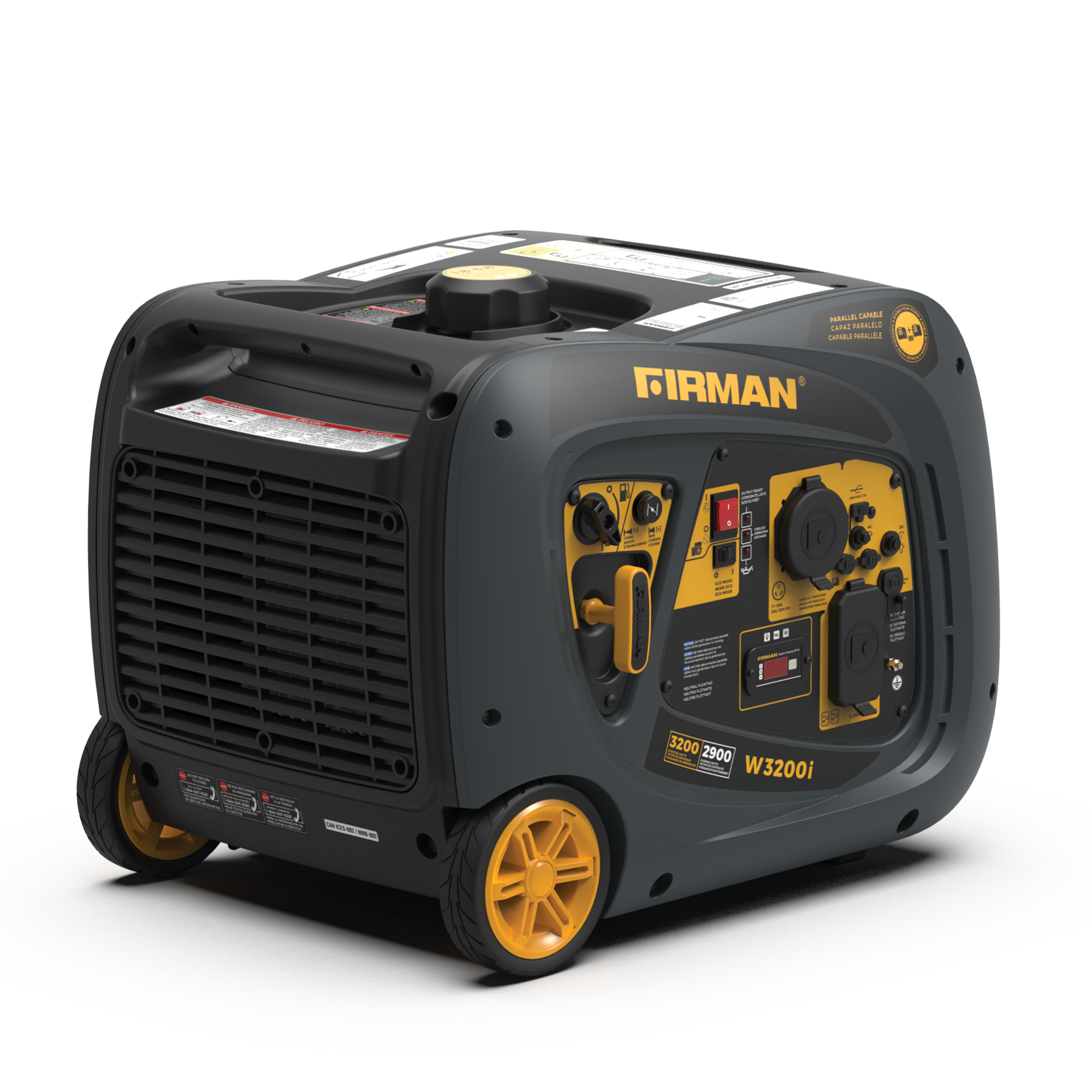 3200W Portable Inverter Generator with Recoil Start - Quiet, Reliable Power for Camping, RV Trips & Emergency Backup