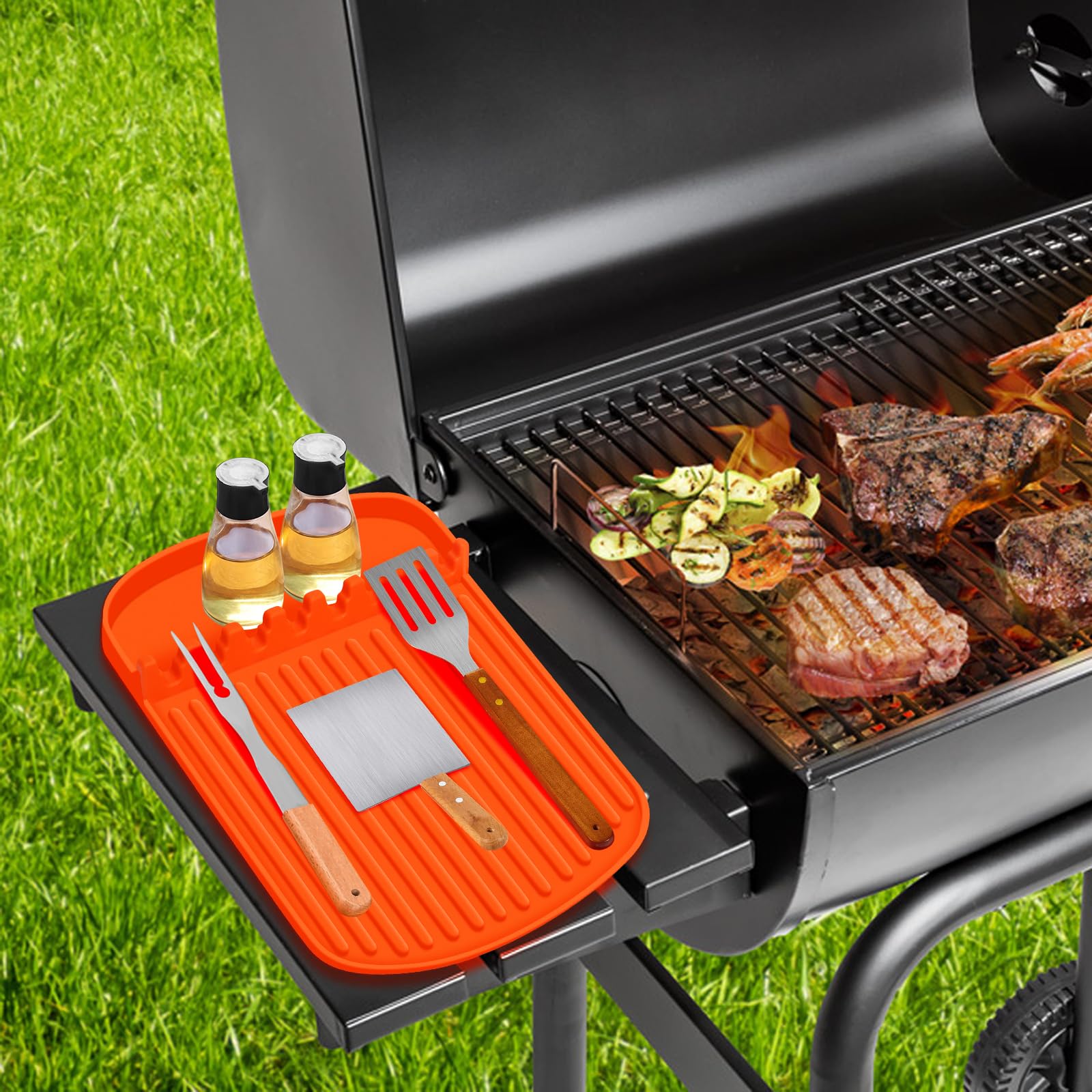**Heat-Resistant Silicone Griddle Tools Mat for Blackstone Grills - 16.9