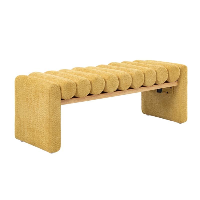 Modern Functional Bench with Solid Wood Seat Frame - Stylish Entryway, Living Room, or Bedroom Seating - Durable & Comfortable for Home Decor