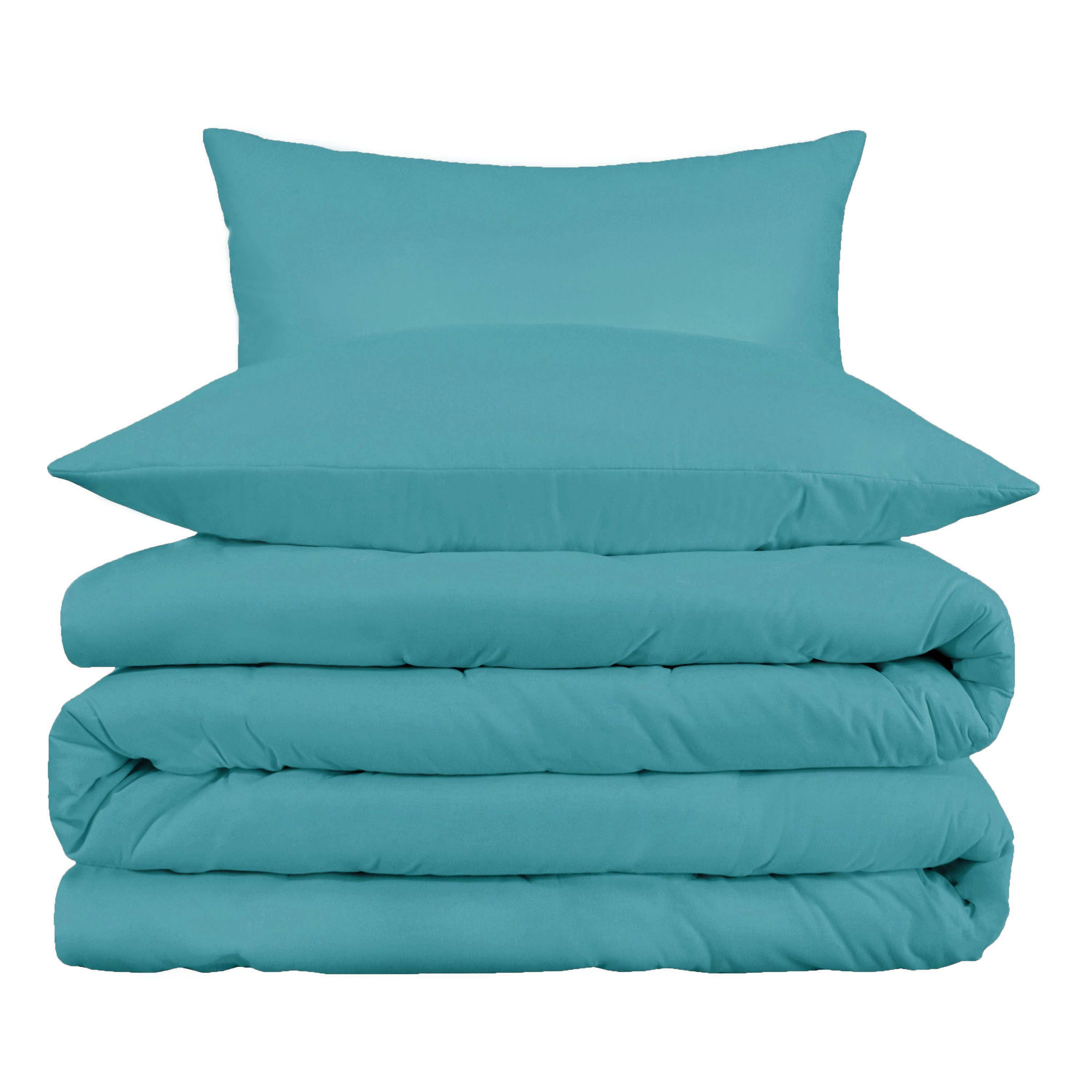 Luxury 800 Thread Count Cotton Blend 3-Piece Duvet Cover Set - Soft & Breathable Bedding for Master Bedroom, Guest Room, or Dorm