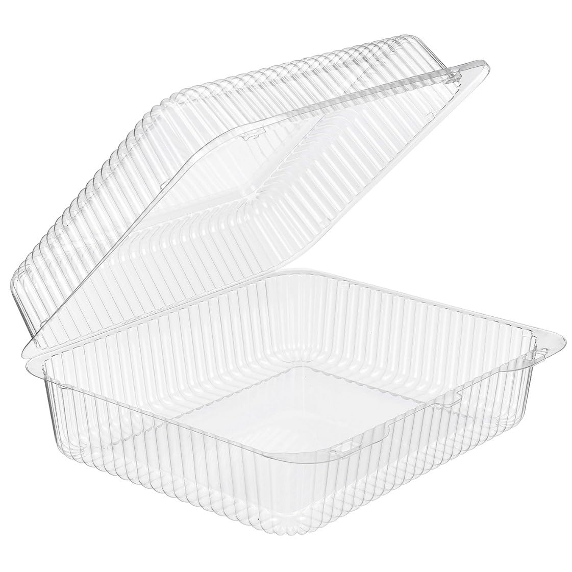 12-Pack Clear Hinged Plastic Donut Containers 10.8