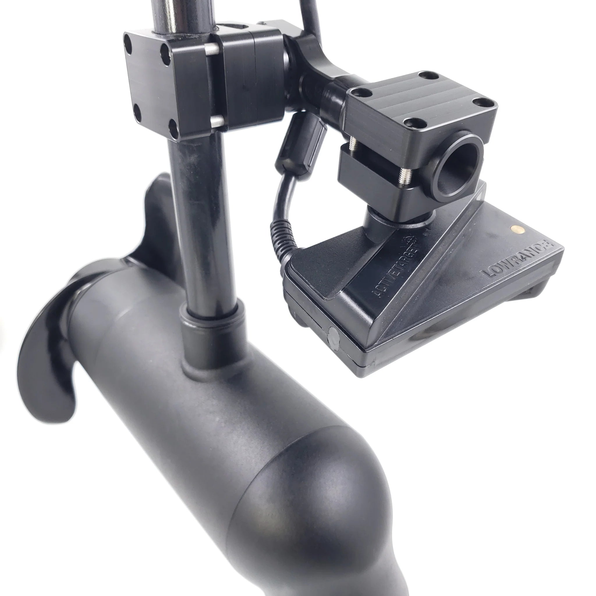 DOMINATOR Lowrance Active Target Trolling Motor Zero Degree Package with Mount and Transducer Bolt - Perfect for Precision Fishing & Boat Trolling