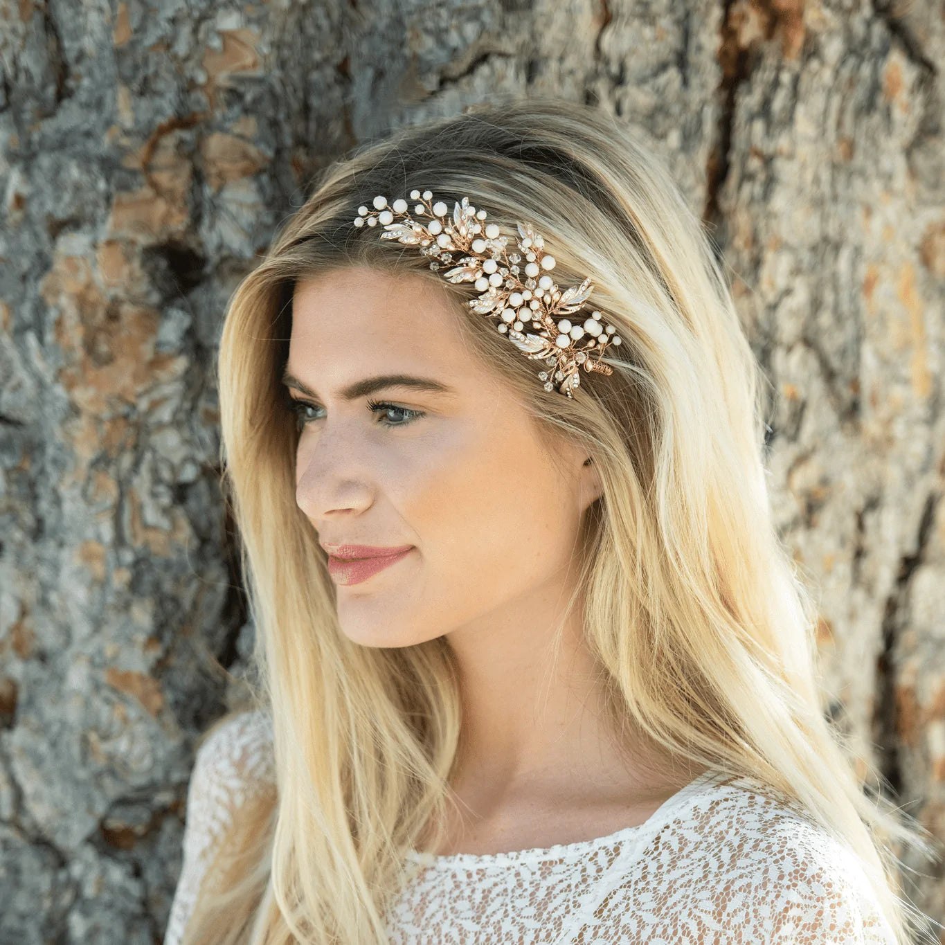 Elegant Rose Gold Bridal Hair Comb with Swarovski Crystals & Blush Pearls - Perfect for Weddings, Prom, and Special Occasions
