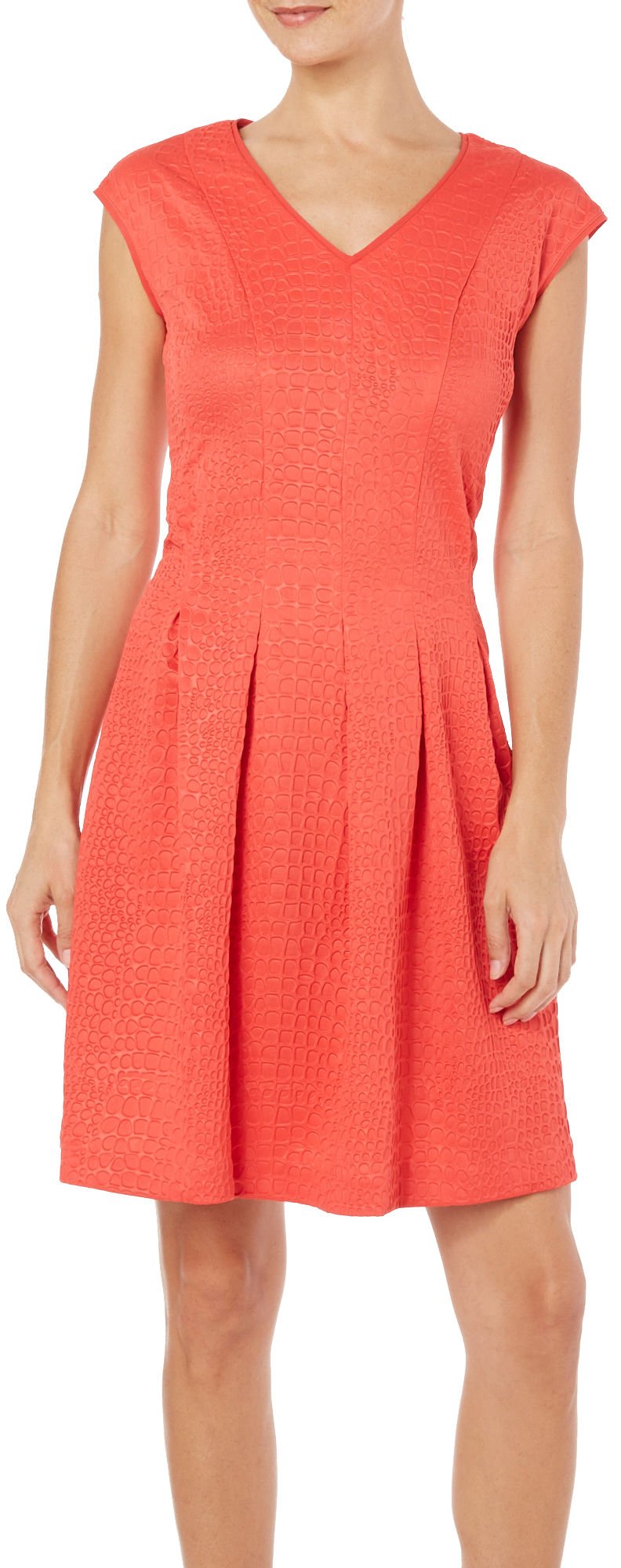 Gabby Skye Women's Floral Print Cap-Sleeve V-Neck Summer Dress - Perfect for Beach Vacations, Garden Parties & Casual Outings